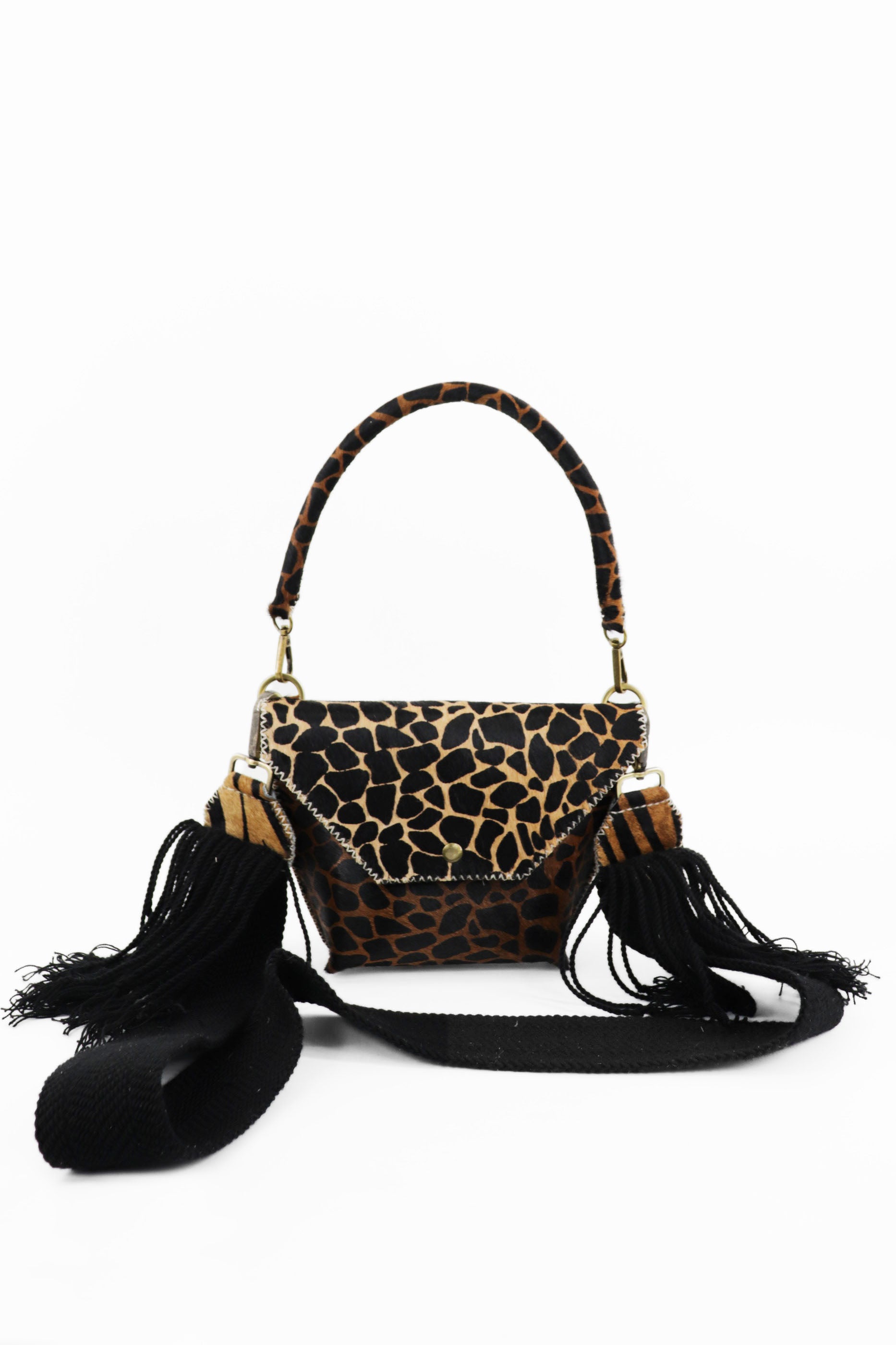 PIAMA TOTE BAG X-SMALL FURRY /  GIRAFFE BLK&BRW - BEIGE #330017