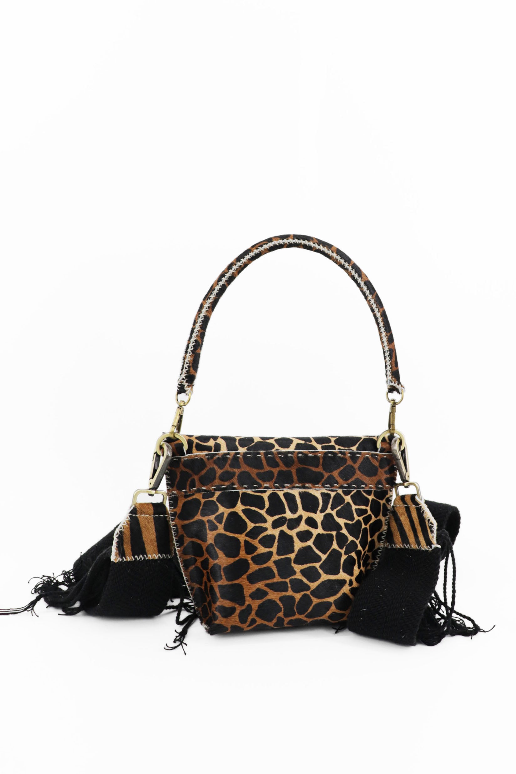 PIAMA TOTE BAG X-SMALL FURRY /  GIRAFFE BLK&BRW - BEIGE #330017