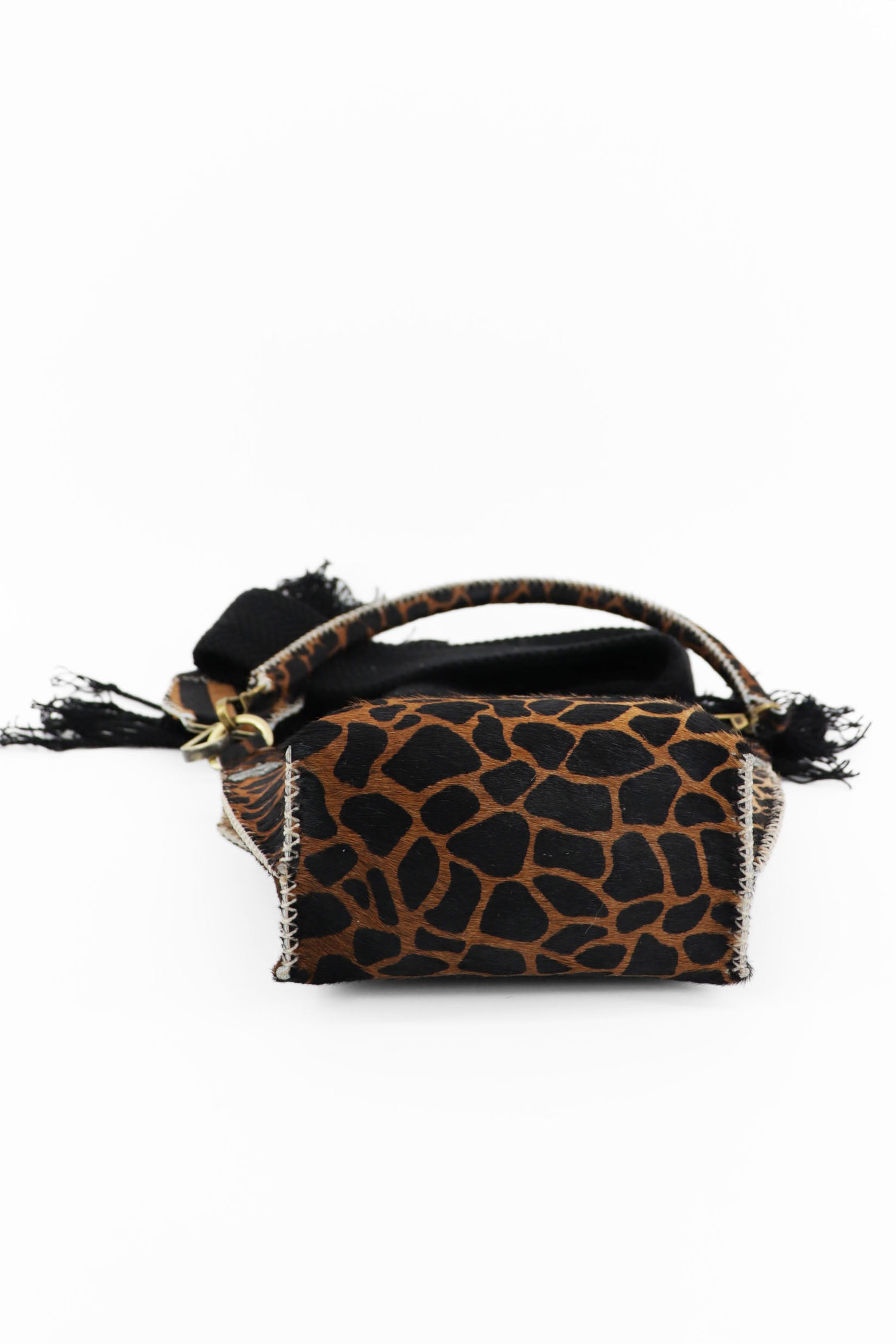 PIAMA TOTE BAG X-SMALL FURRY /  GIRAFFE BLK&BRW - BEIGE #330017