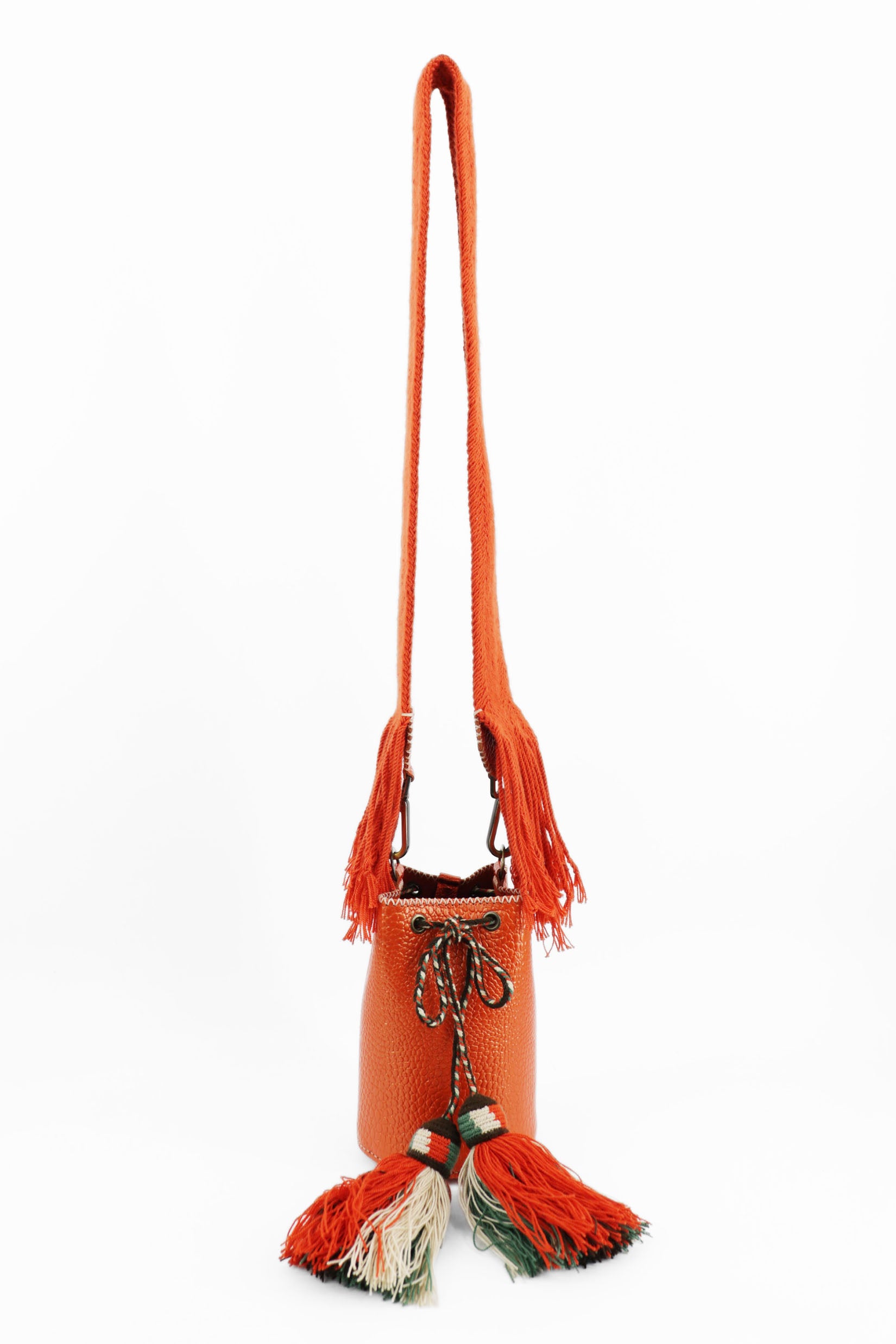 APÜNÜ BUCKET BAG X-SMALL CROCO / ORANGE - ORANGE #360013