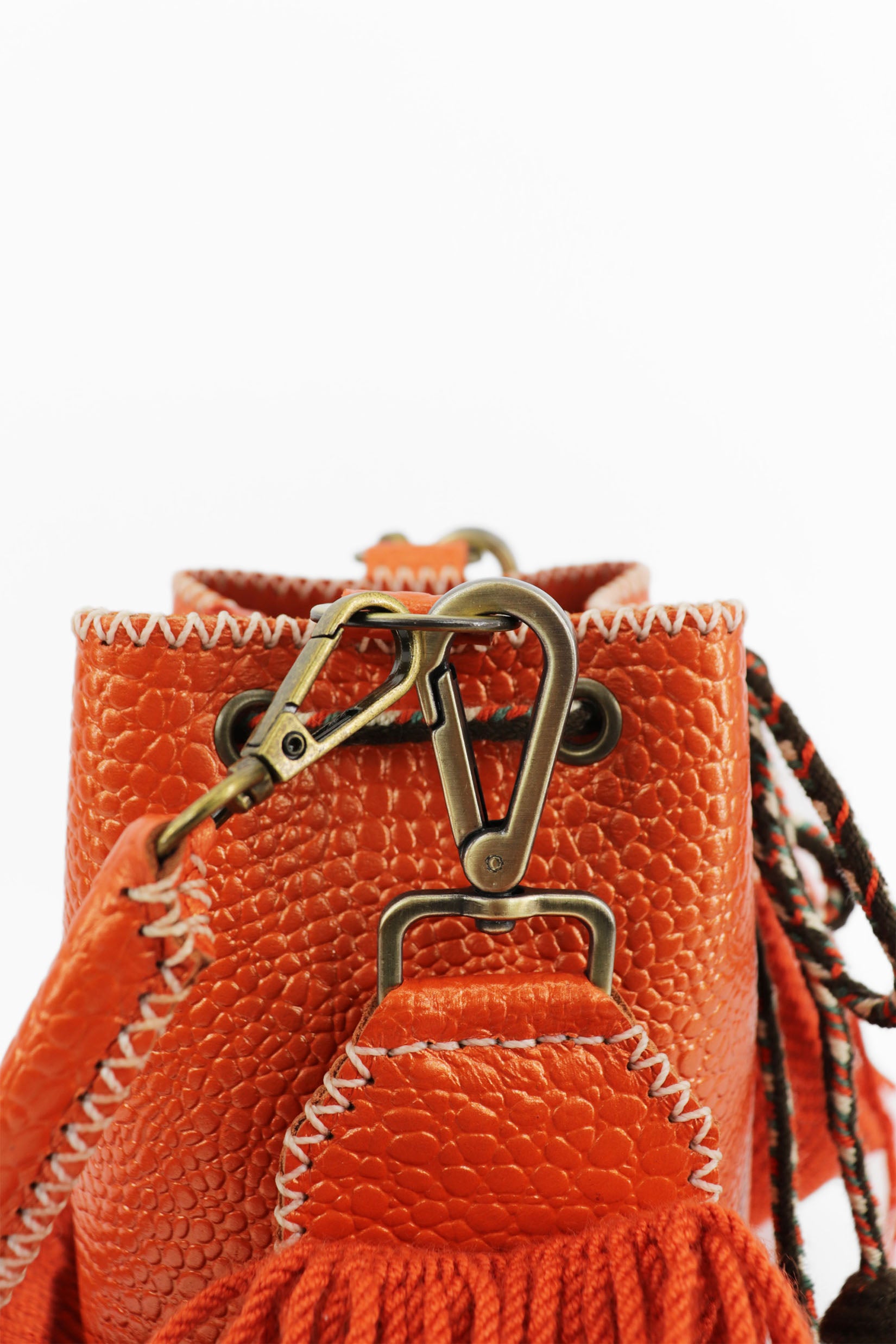 APÜNÜ BUCKET BAG X-SMALL CROCO / ORANGE - ORANGE #360013