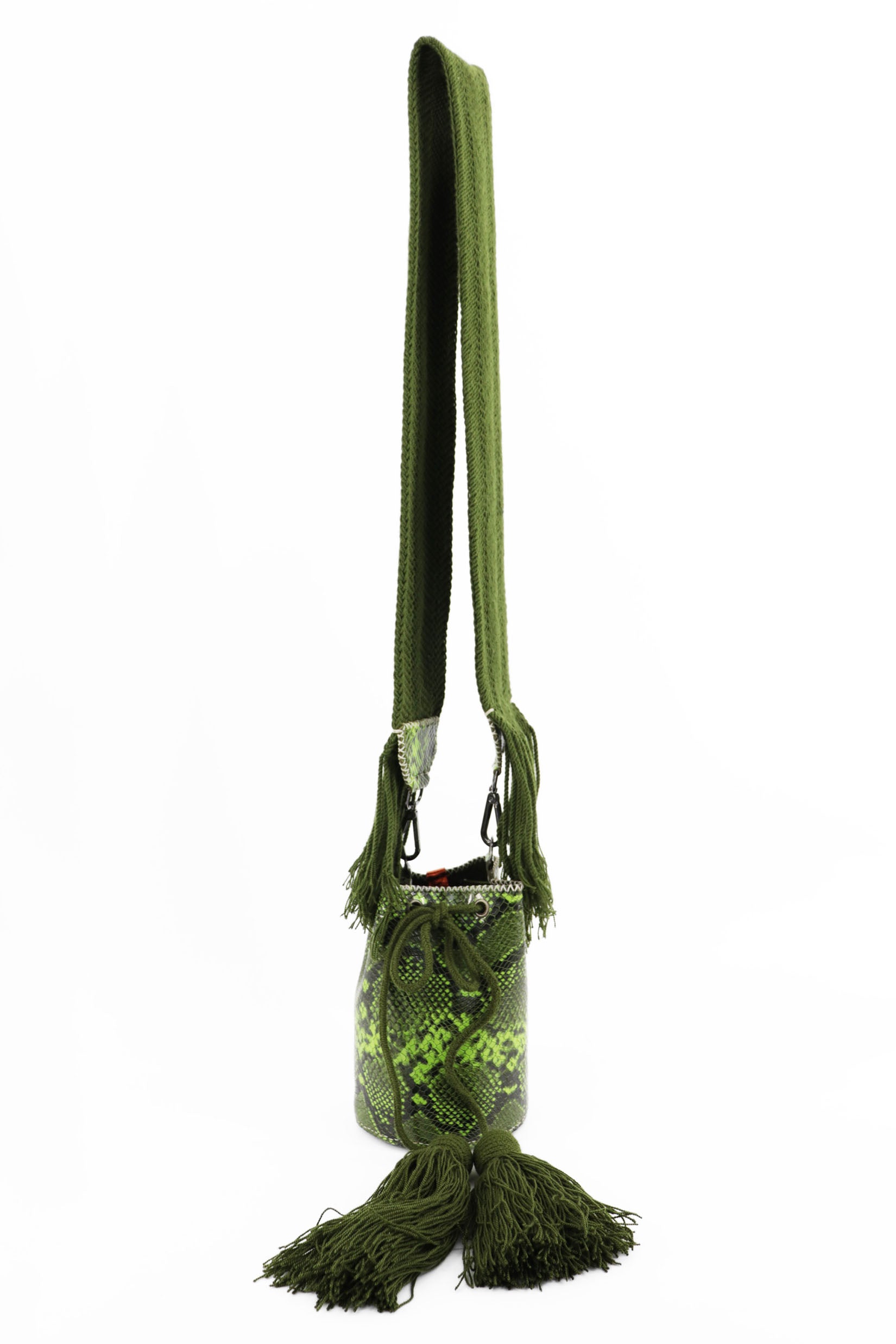 APÜNÜ BUCKET BAG X-SMALL PYTHON / OLIVE&LIME GREEN - OLIVE GREEN #360012
