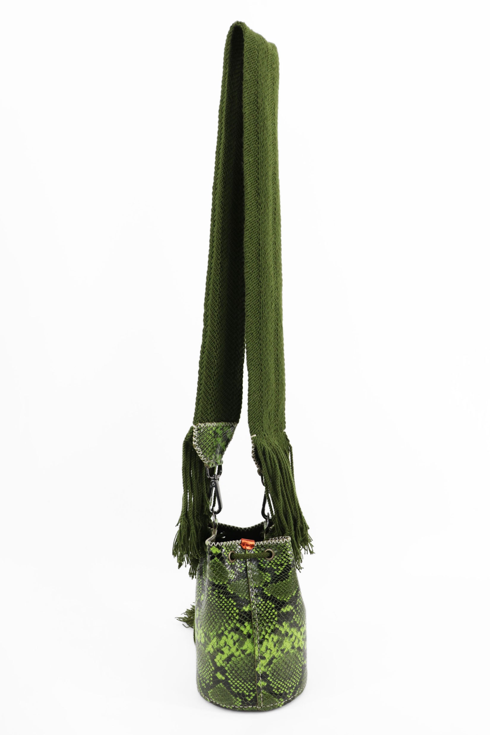 APÜNÜ BUCKET BAG X-SMALL PYTHON / OLIVE&LIME GREEN - OLIVE GREEN #360012