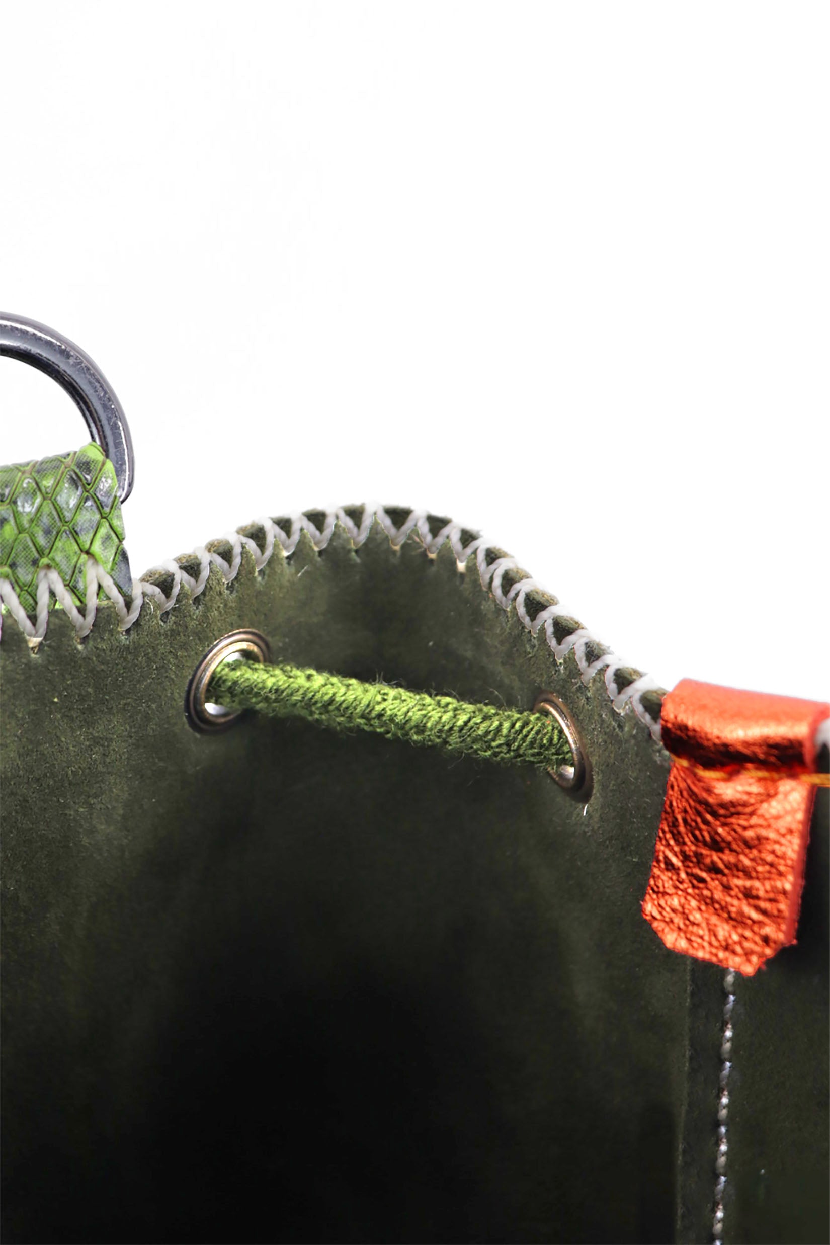 APÜNÜ BUCKET BAG X-SMALL PYTHON / OLIVE&LIME GREEN - OLIVE GREEN #360012