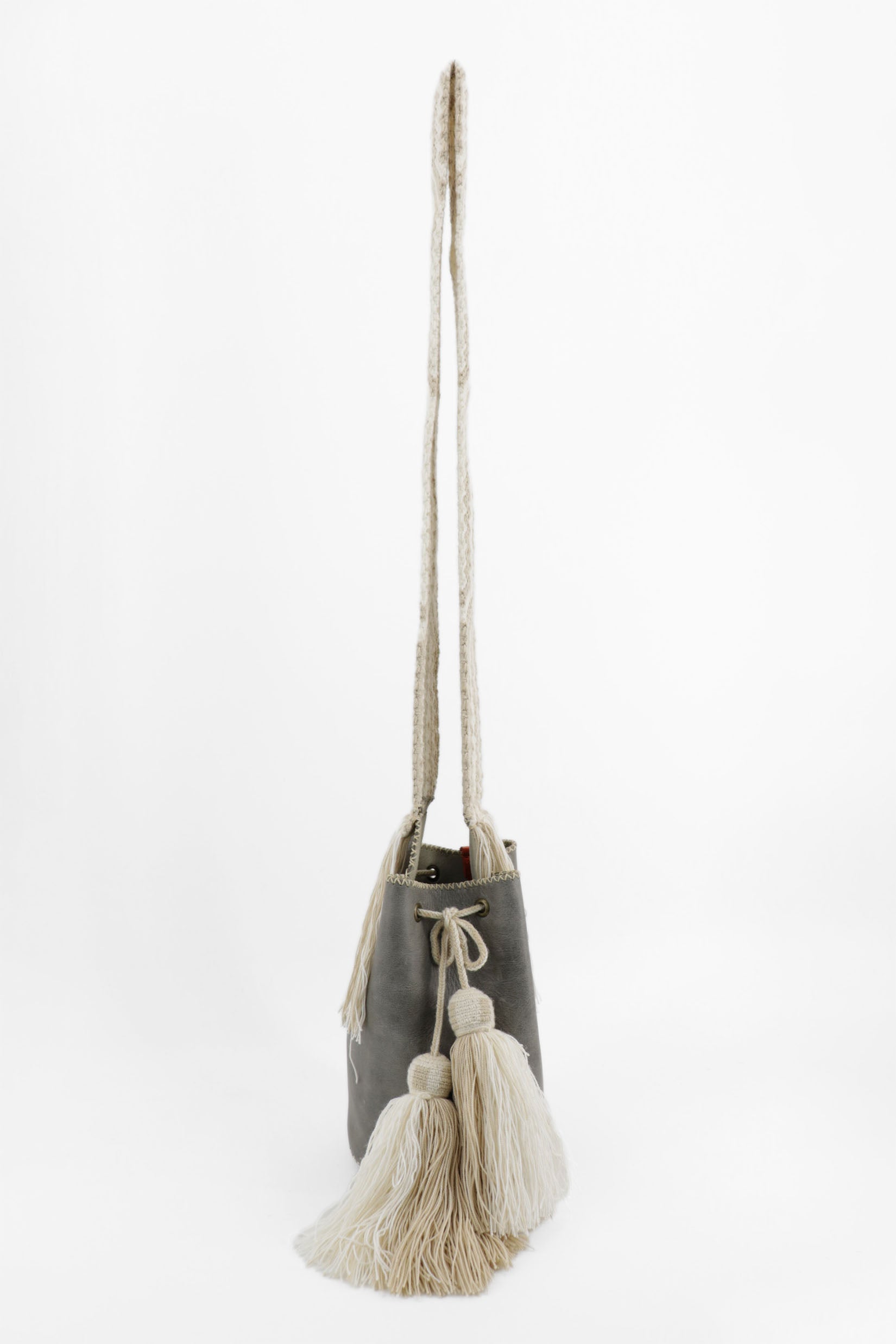 APÜNÜ BUCKET BAG SMALL / GRAY - LIGHT BEIGE #120042