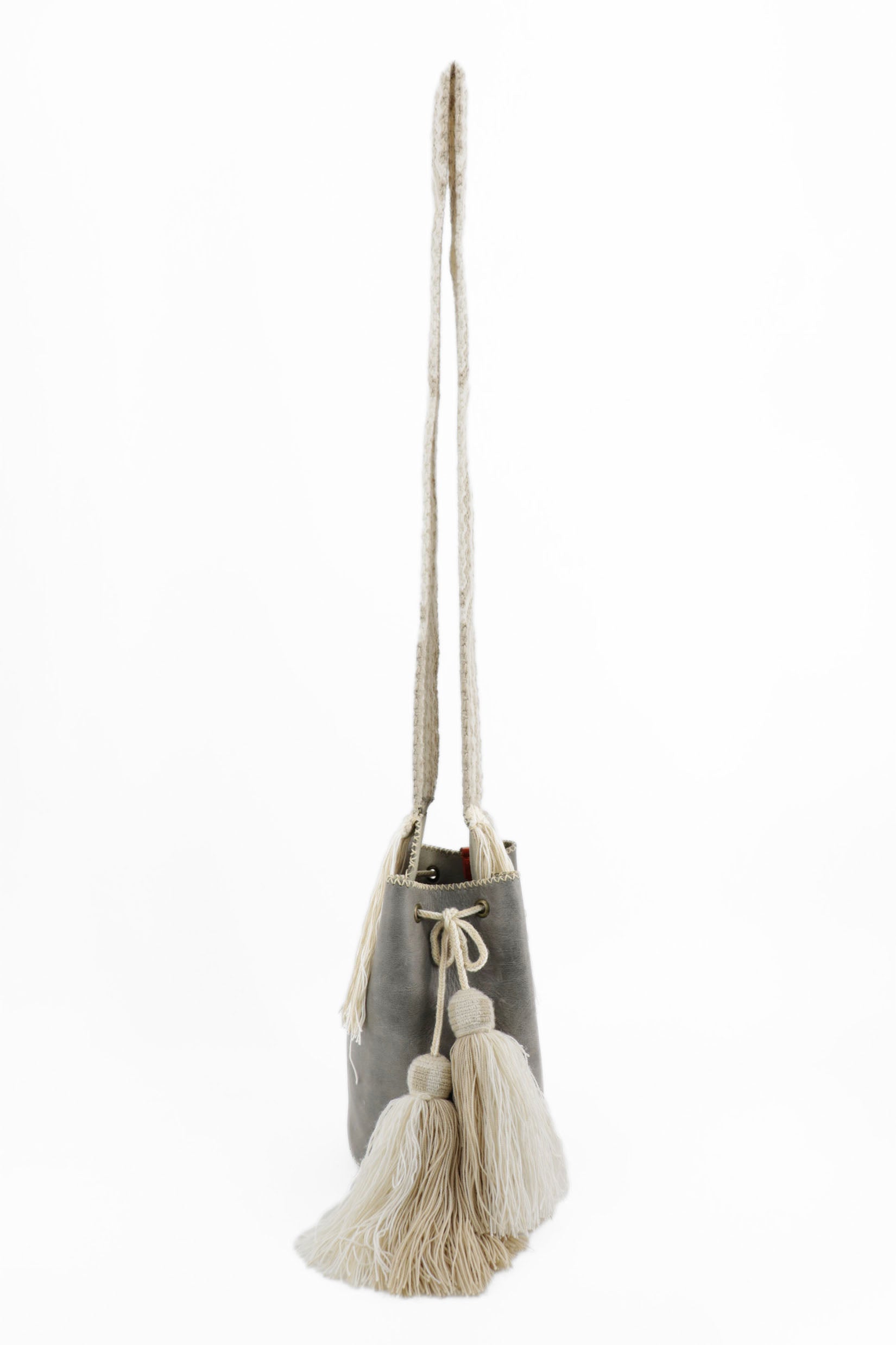 APÜNÜ BUCKET BAG SMALL / GRAY - LIGHT BEIGE #120042