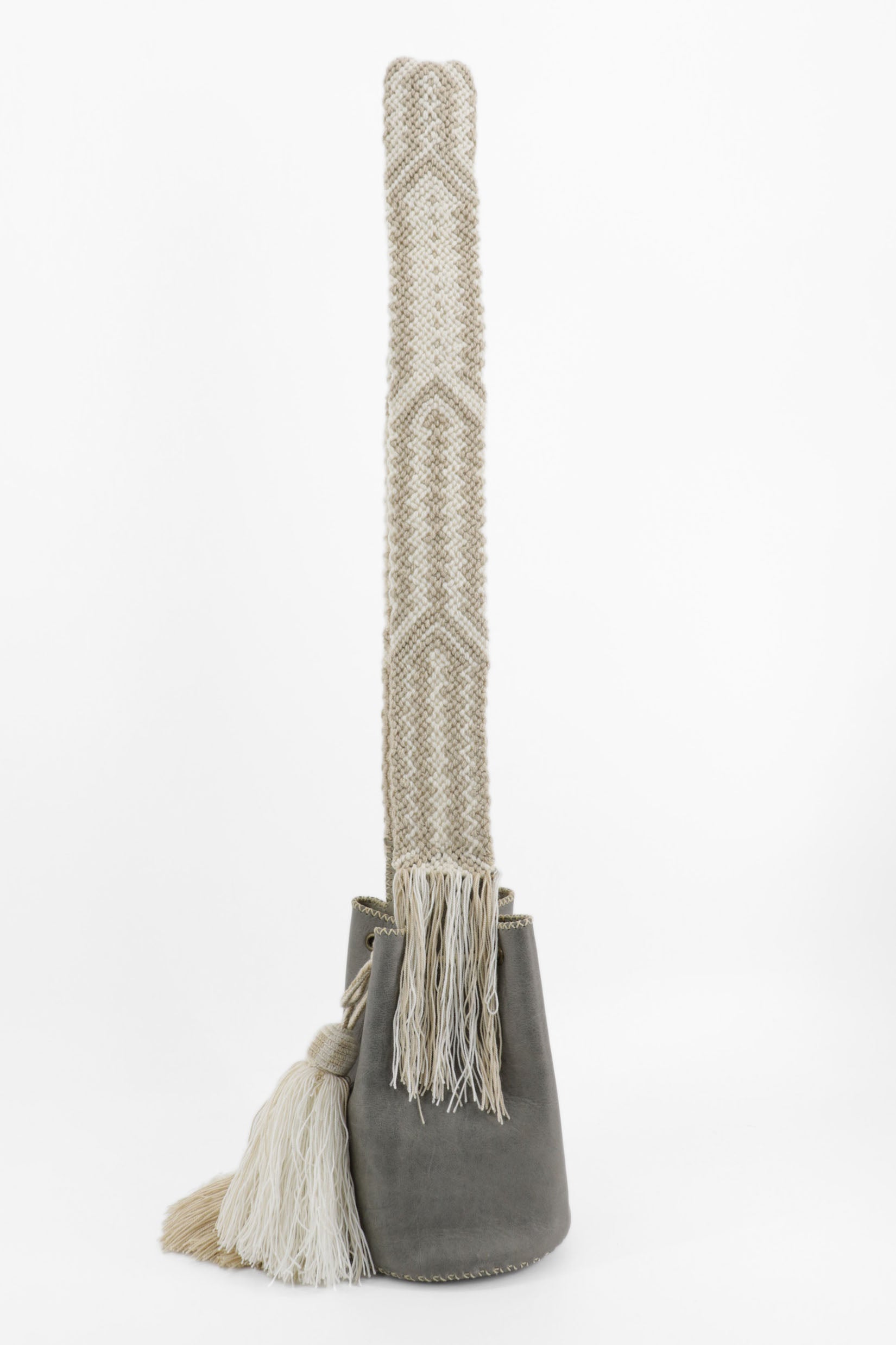 APÜNÜ BUCKET BAG SMALL / GRAY - LIGHT BEIGE #120042