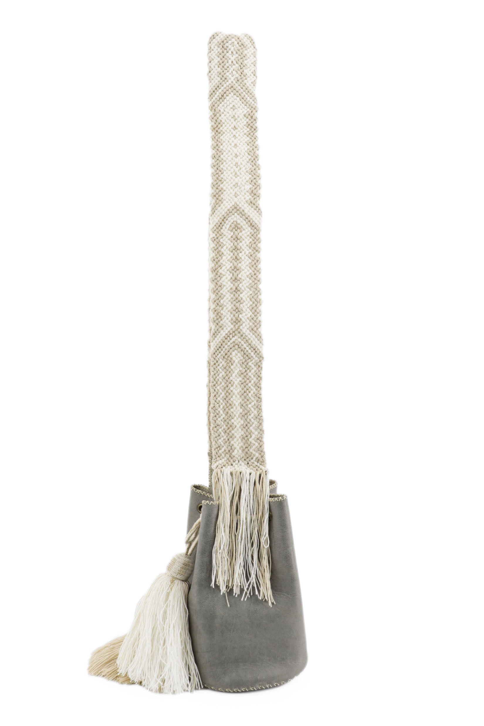 APÜNÜ BUCKET BAG SMALL / GRAY - LIGHT BEIGE #120042