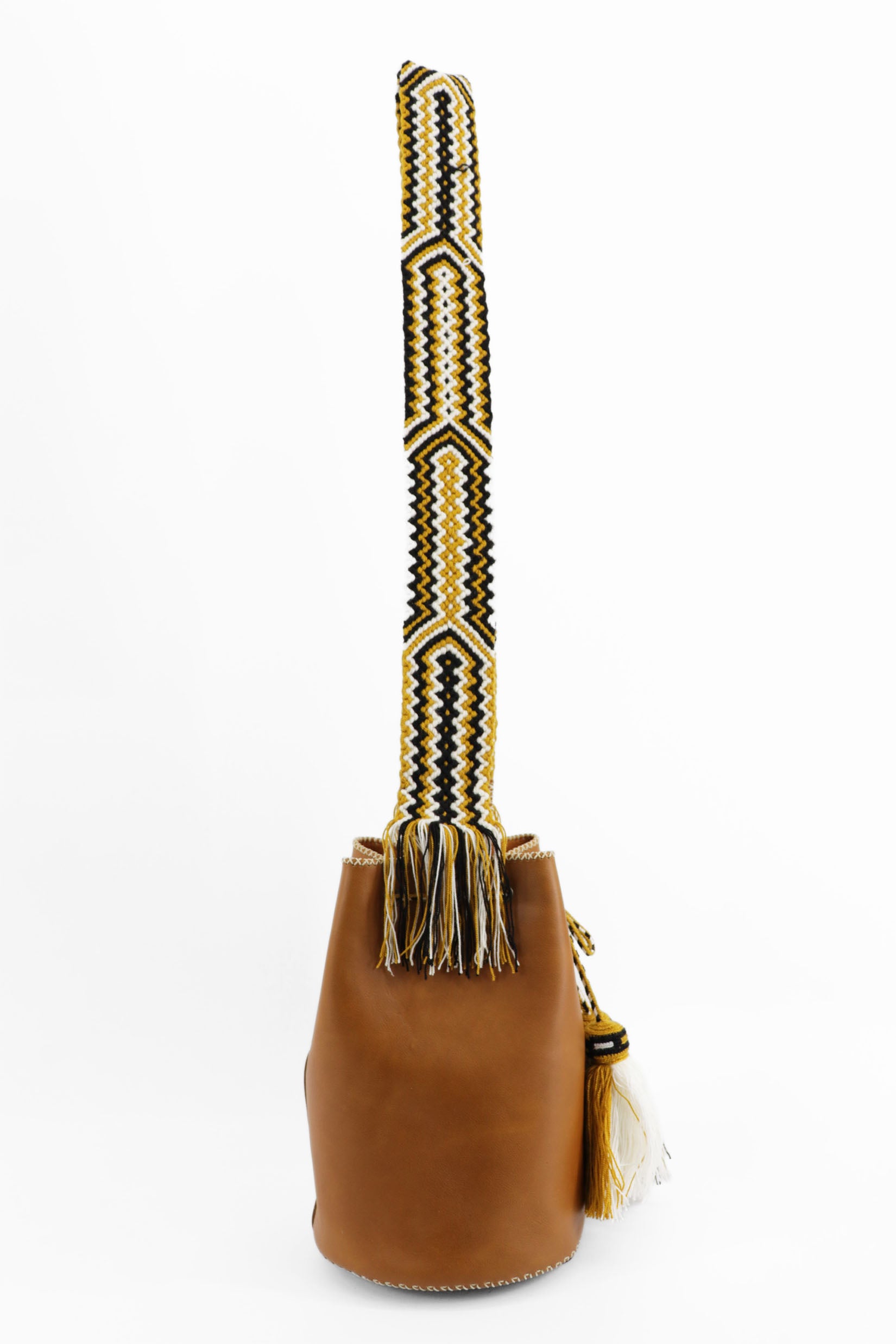 APÜNÜ BUCKET BAG LARGE / CAMEL BROWN - DARK MUSTARD #110043