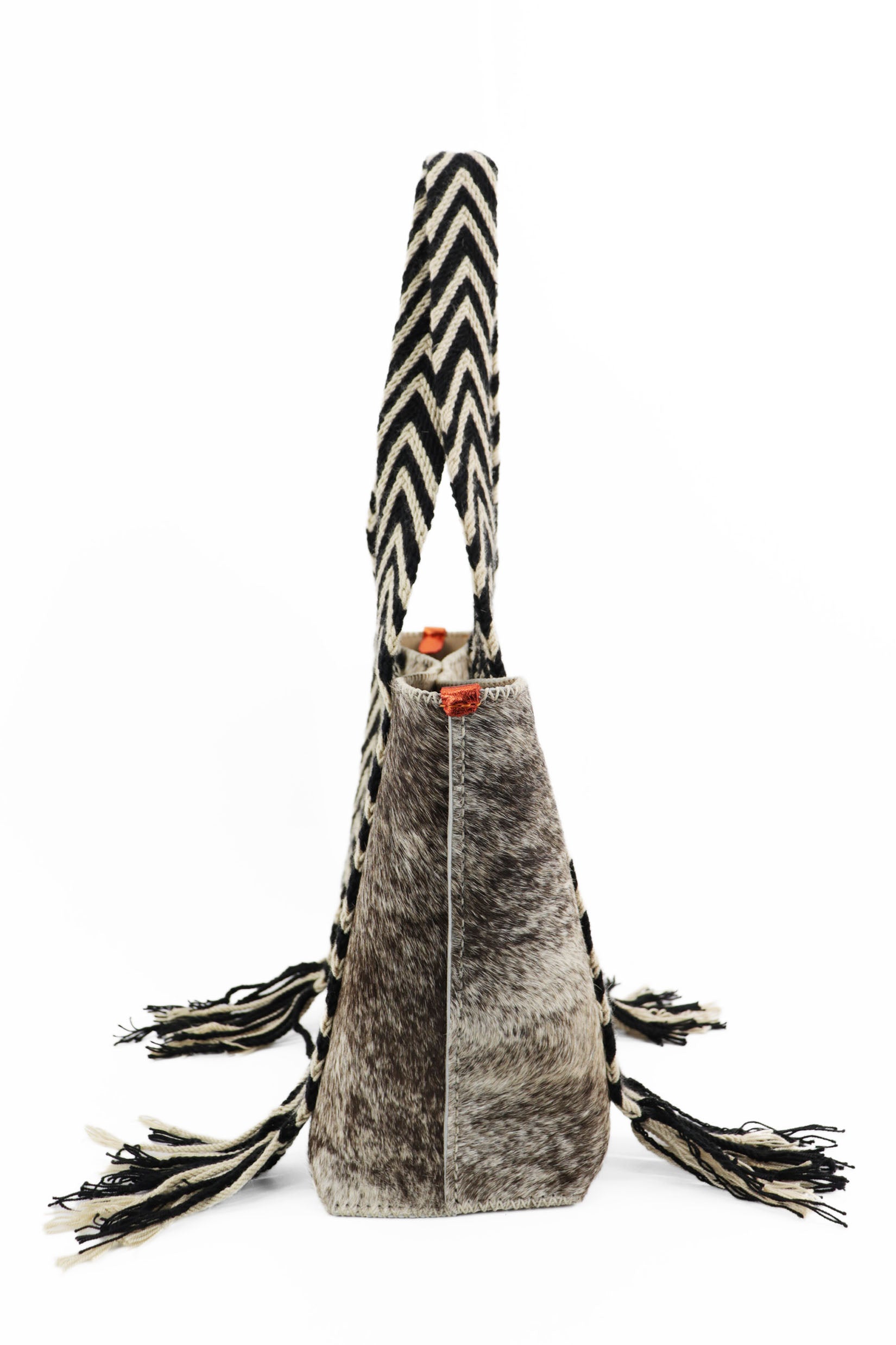 PIAMA TOTE BAG MEDIUM FURRY / TAUPE&WHI - BEIGE #190010 –Joaquina