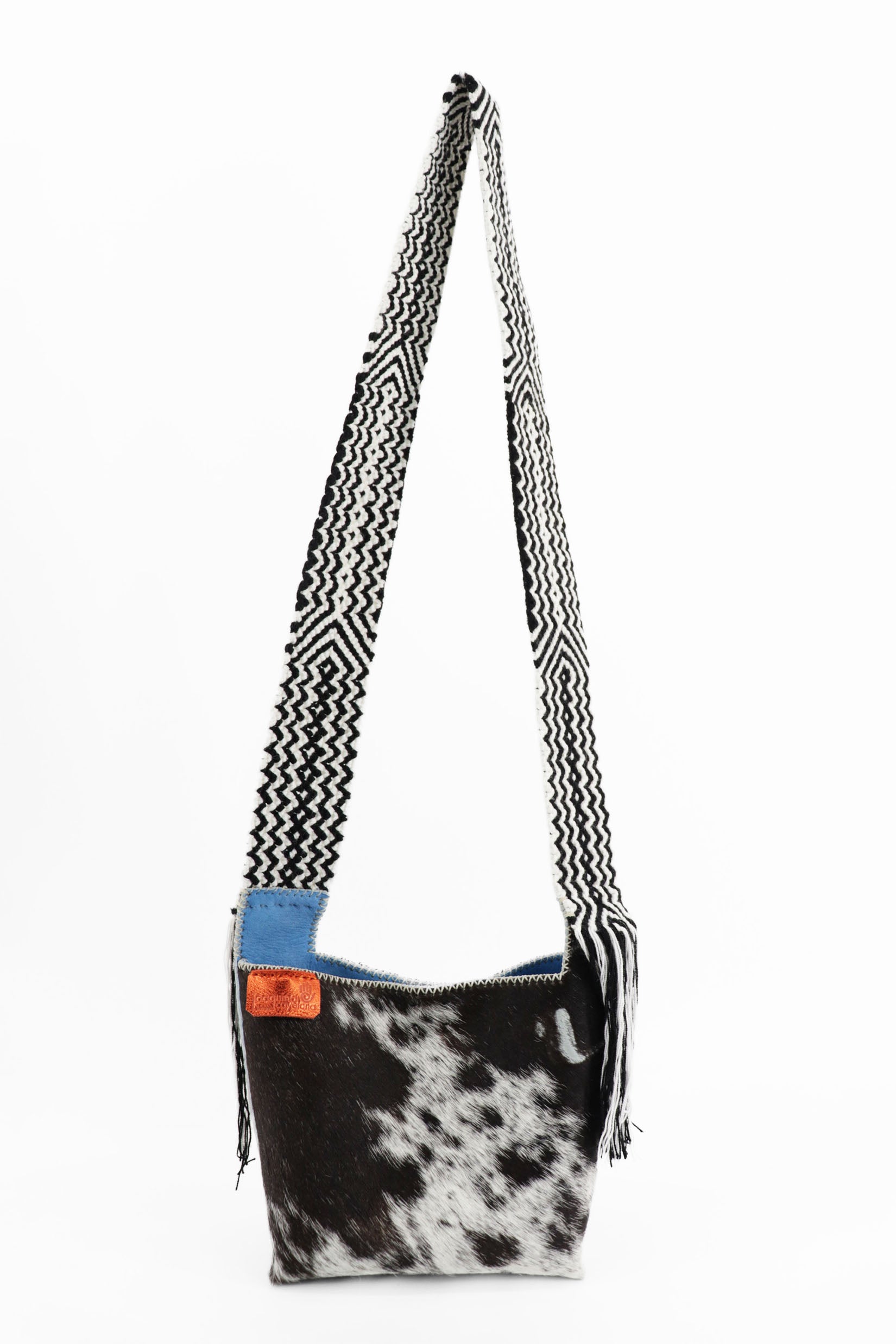 PIAMA TOTE BAG SMALL FURRY / BLK&WHI - BB BLUE #230010