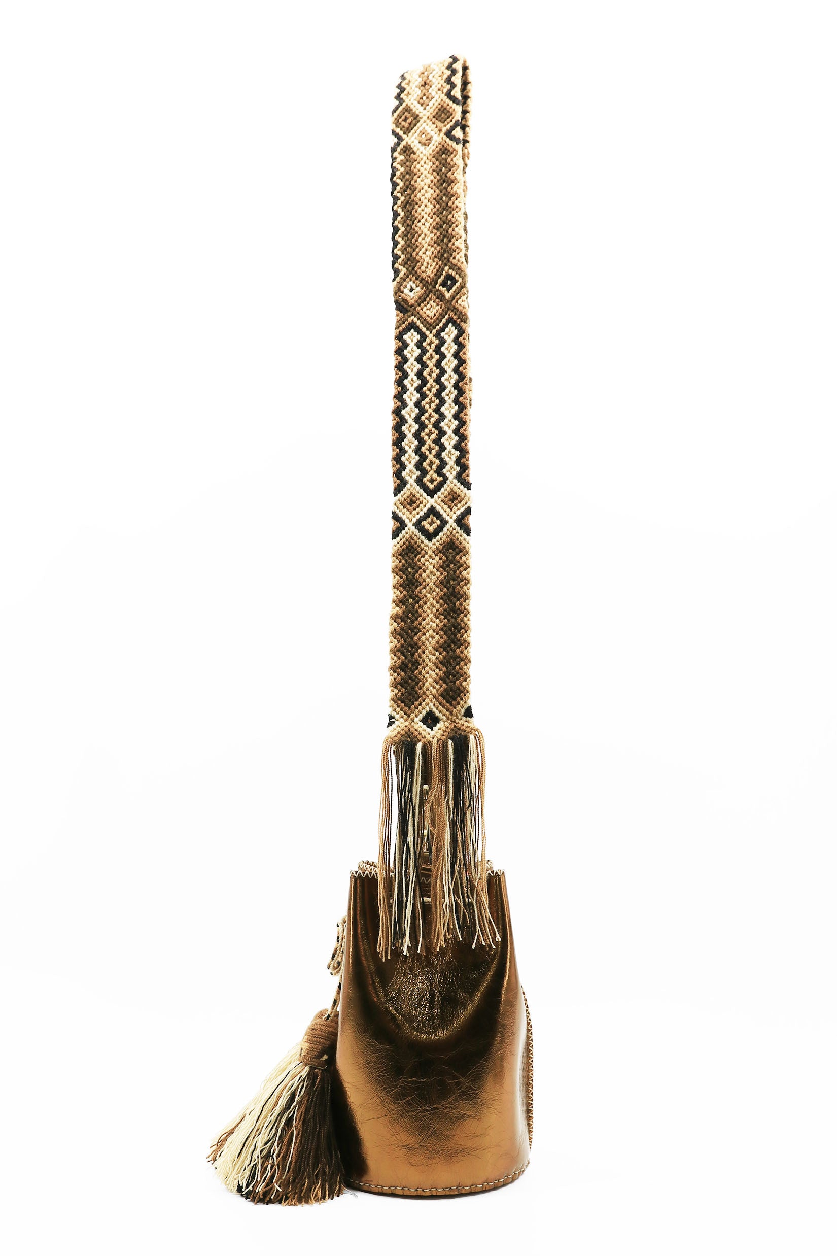 APÜNÜ BUCKET BAG SMALL / COPPER - MED BROWN #120044