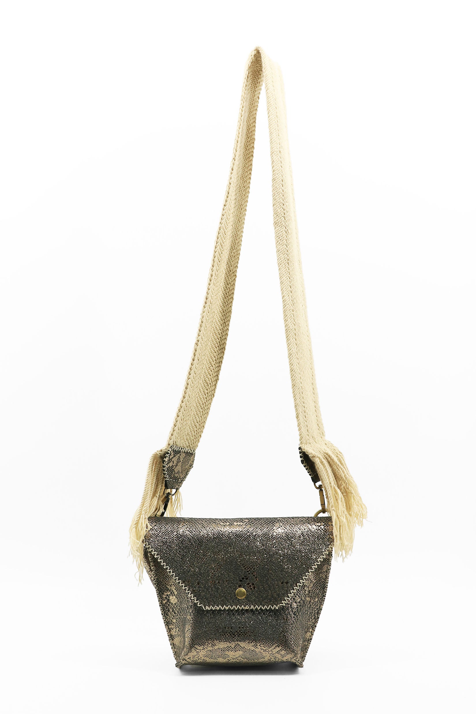 PIAMA TOTE BAG X-SMALL PYTHON / GREY & GOLD - BEIGE #340012
