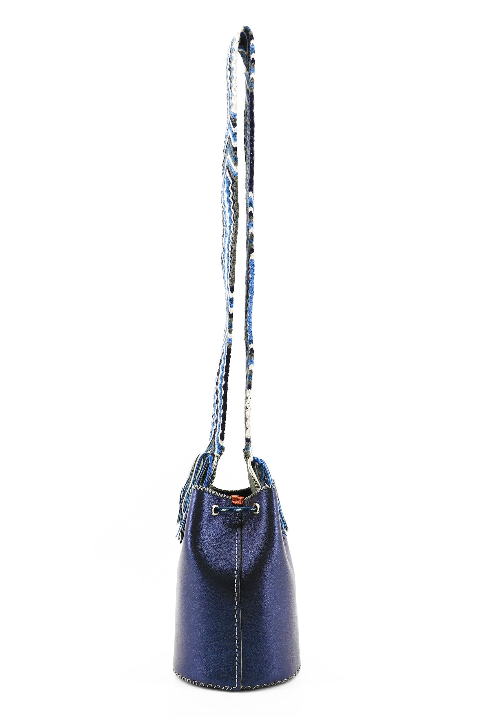 APÜNÜ BUCKET BAG SMALL / METALLIC NAVY / GRAY #120045