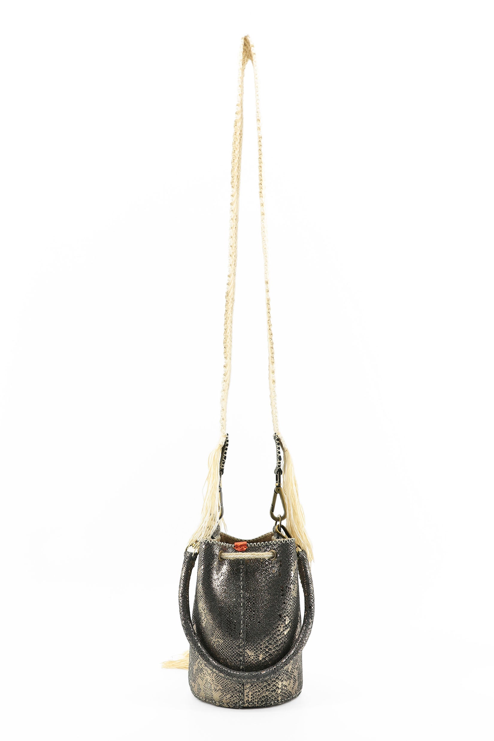 APÜNÜ BUCKET BAG X-SMALL TYPHON / GRAY GOLD - BEIGE #360017