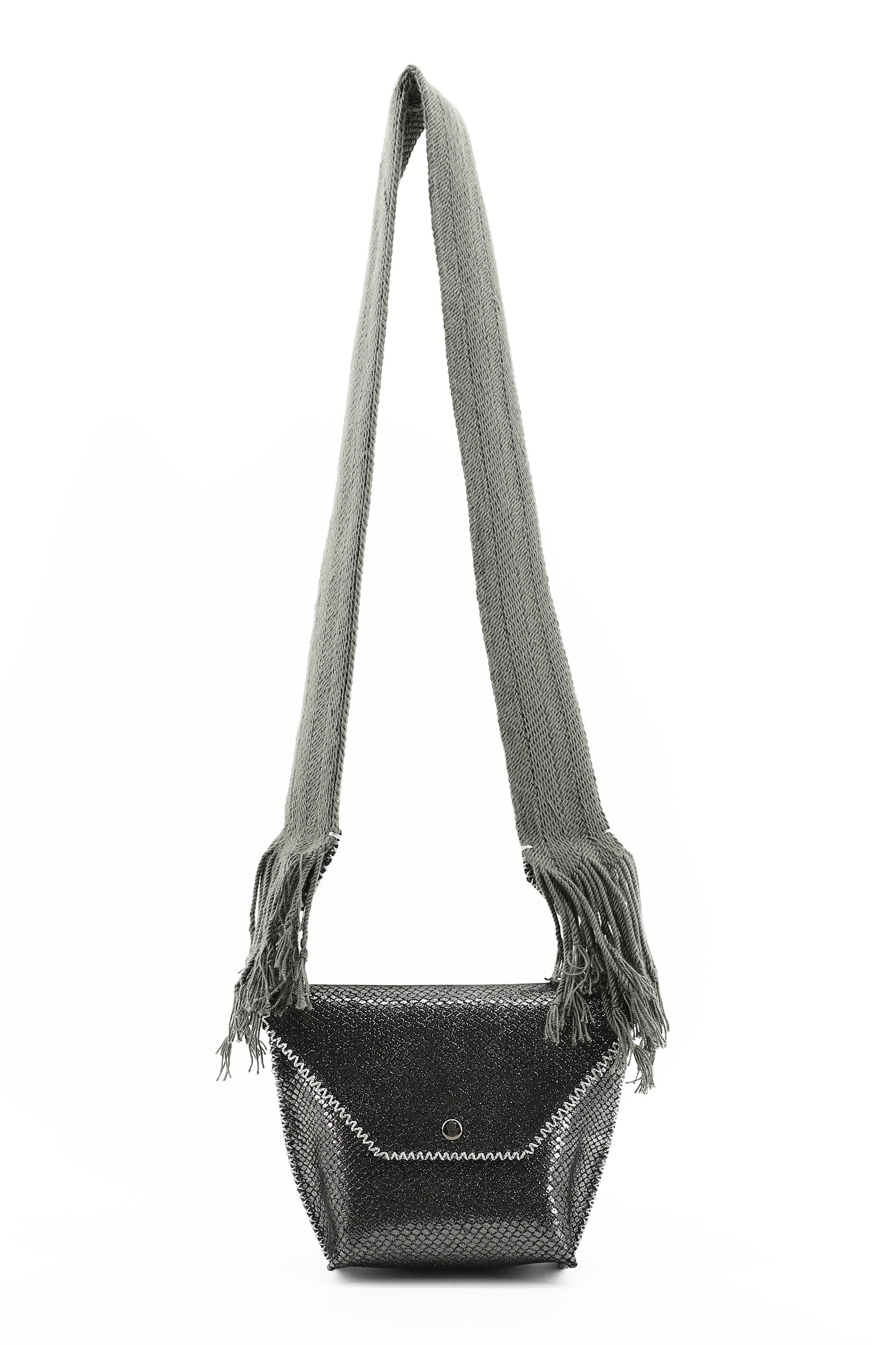 PIAMA TOTE BAG X-SMALL PYTHON / DRK GRAY-SPARKLY SILVER - GRAY #340013
