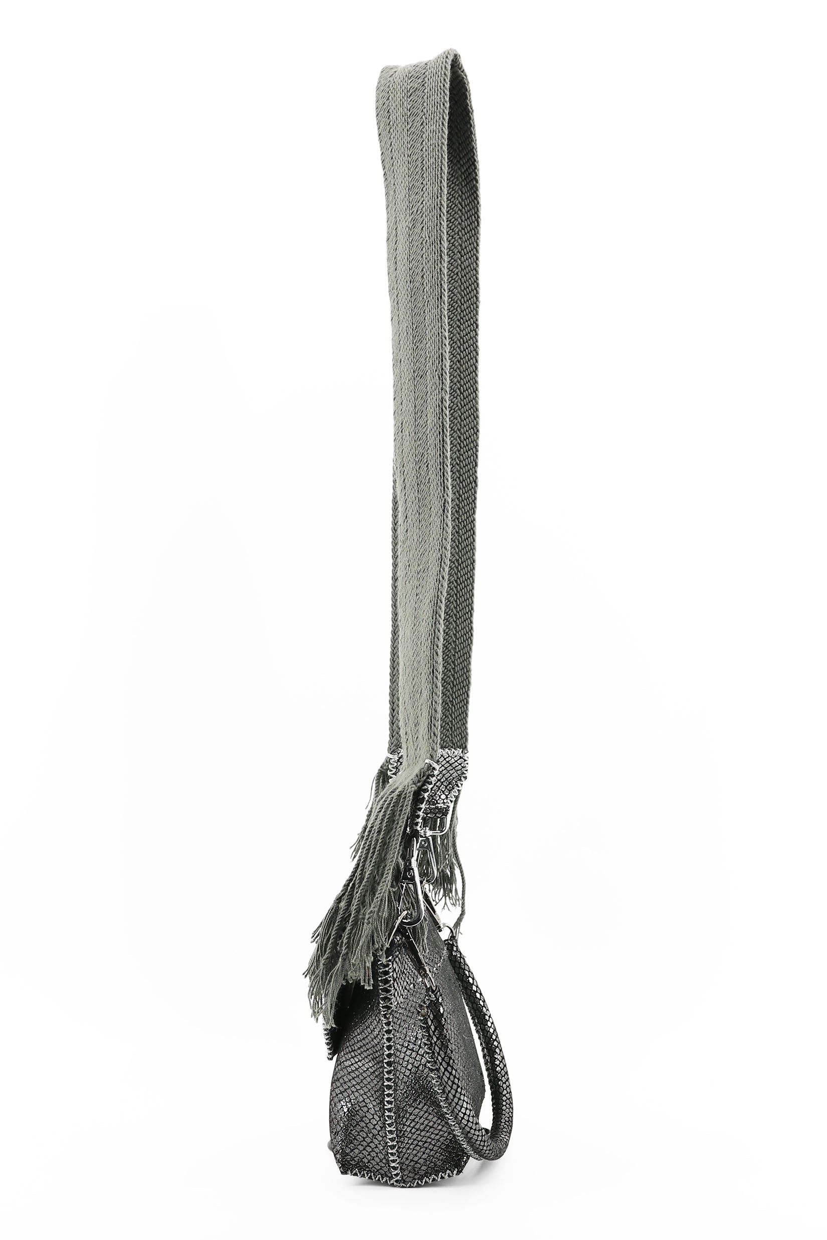PIAMA TOTE BAG X-SMALL PYTHON / DRK GRAY-SPARKLY SILVER - GRAY #340013