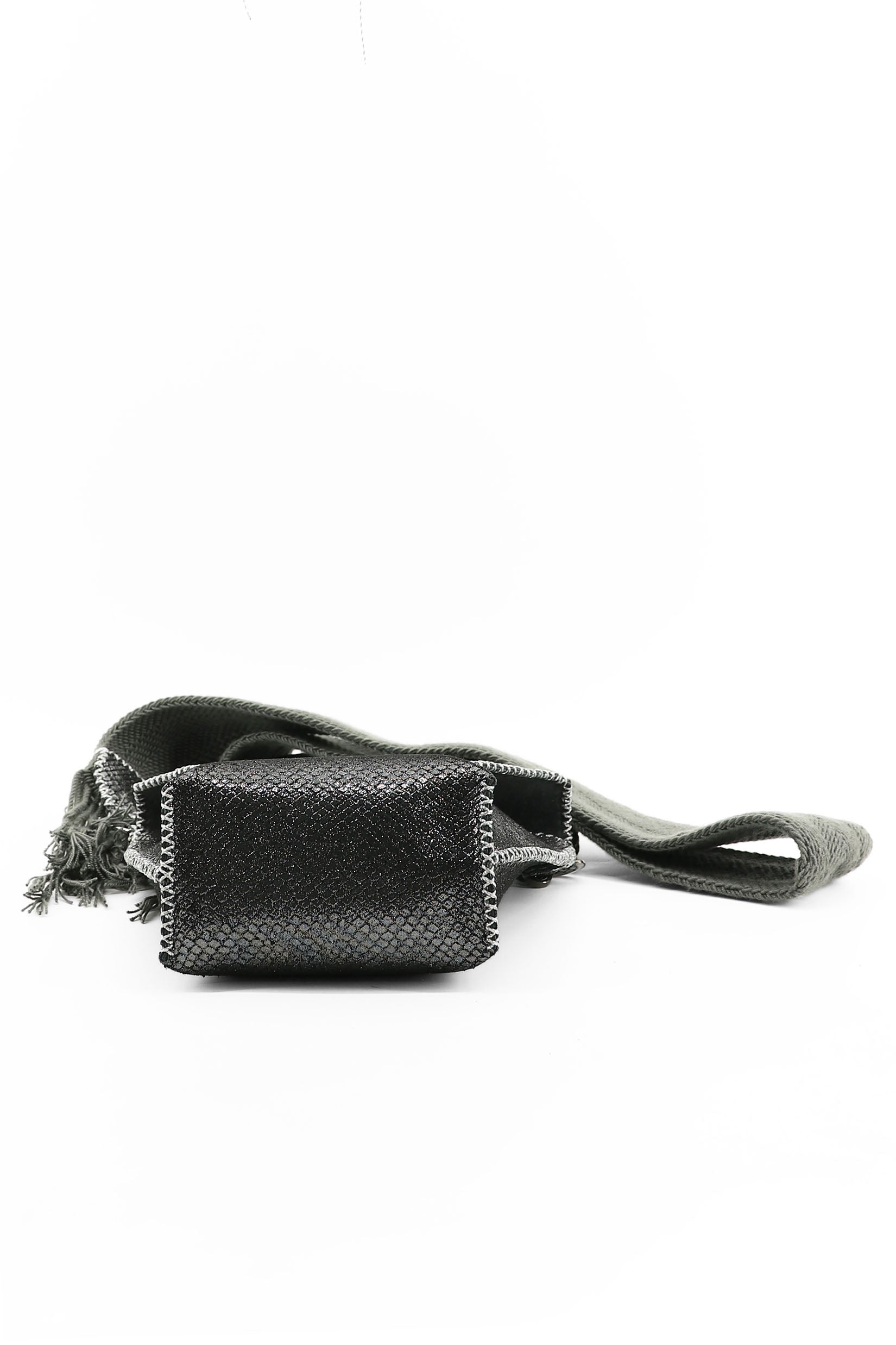 PIAMA TOTE BAG X-SMALL PYTHON / DRK GRAY-SPARKLY SILVER - GRAY #340013