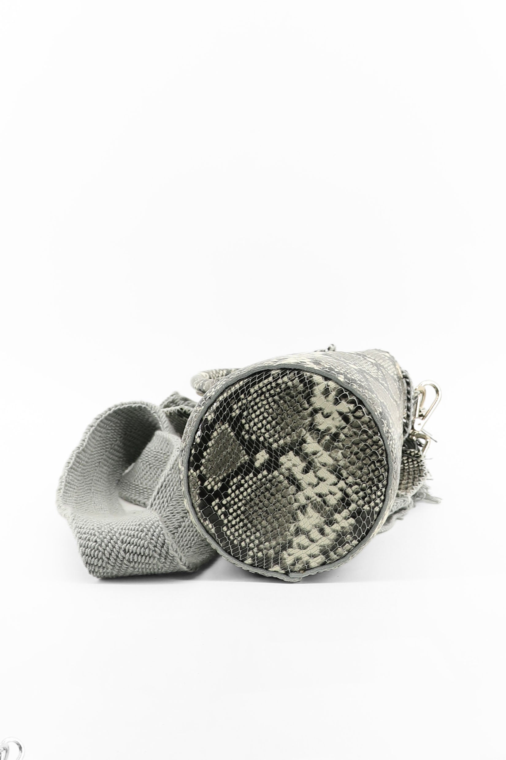 APÜNÜ BUCKET BAG X-SMALL PYTHON / GRAY&WHI - GRAY #360018