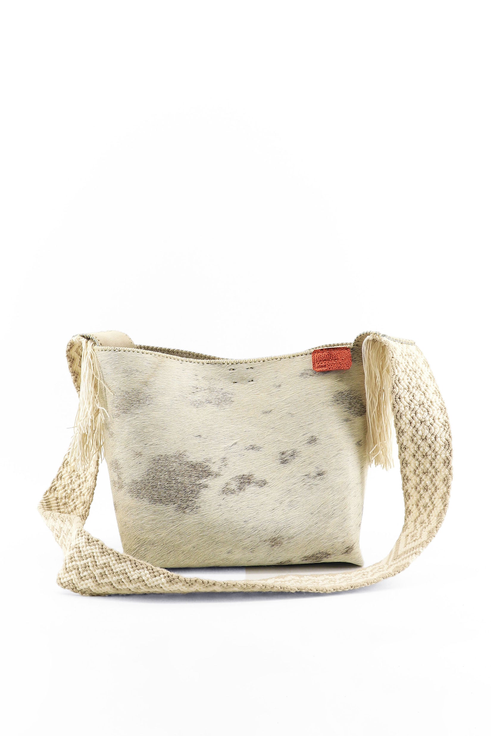 PIAMA TOTE BAG MEDIUM FURRY / TAUPE & WHITE - BEIGE #210017