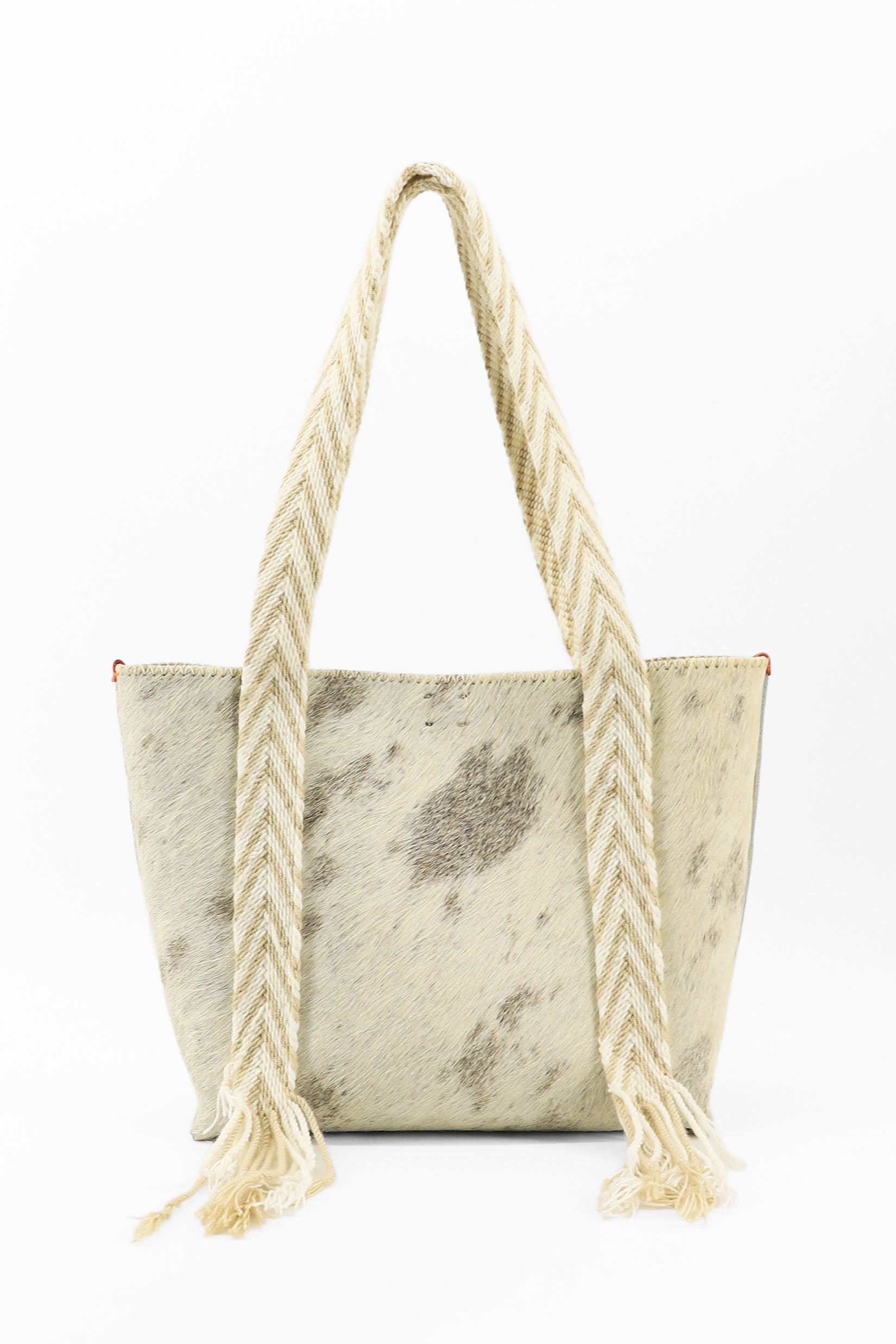 PIAMA TOTE BAG MEDIUM FURRY / LIGHT BEIGE&WHI - BEIGE #190011