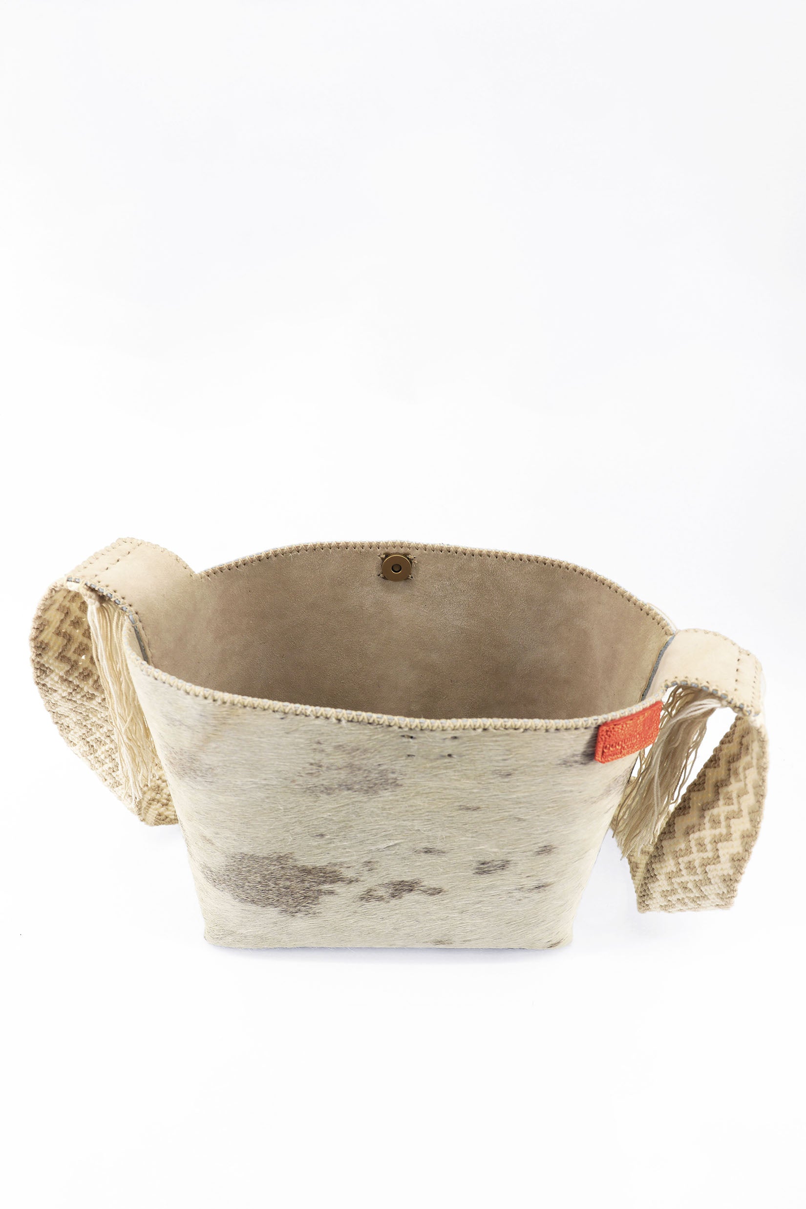 PIAMA TOTE BAG MEDIUM FURRY / TAUPE & WHITE - BEIGE #210017