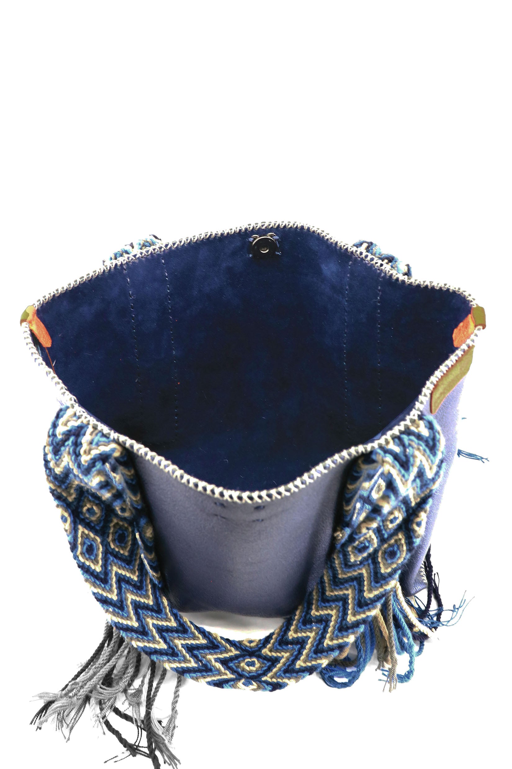 PIAMA TOTE BAG MEDIUM / METALLIC NAVY - GRAY #180016