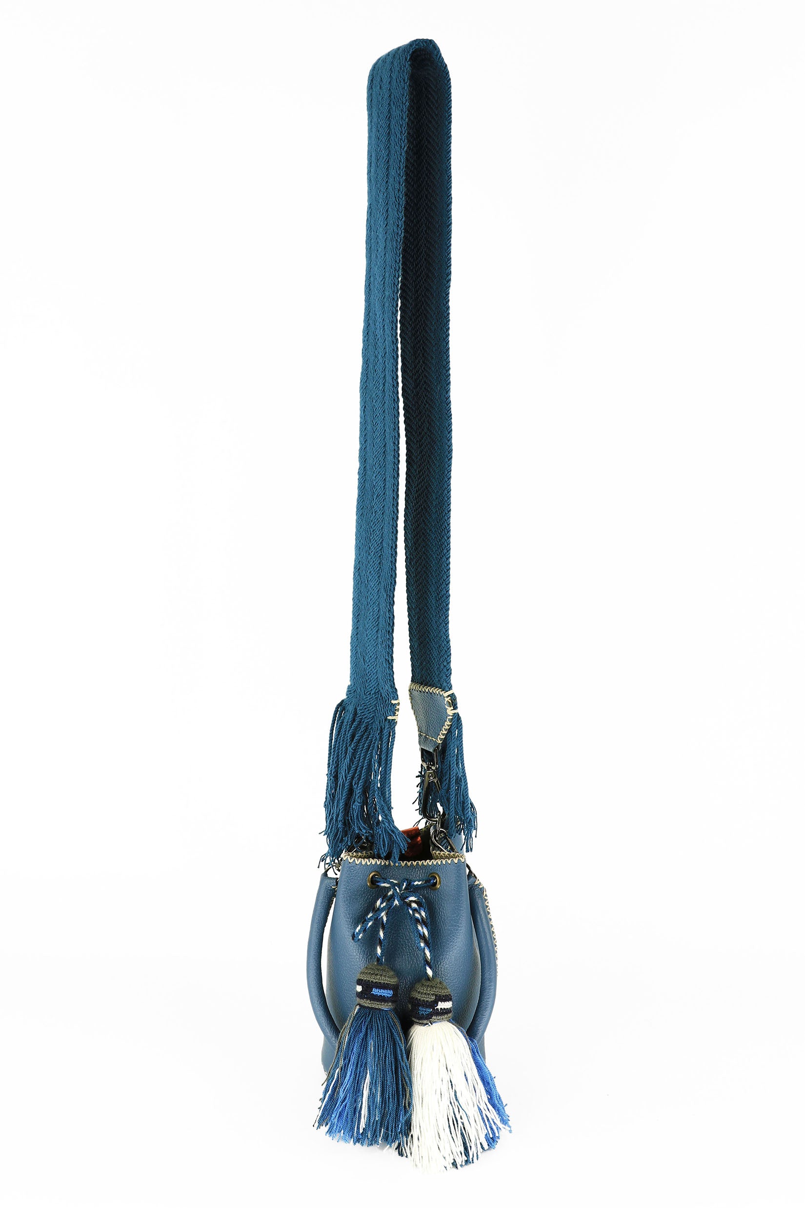 APÜNÜ BUCKET BAG X-SMALL / TEAL BLUE - TAUPE #360019