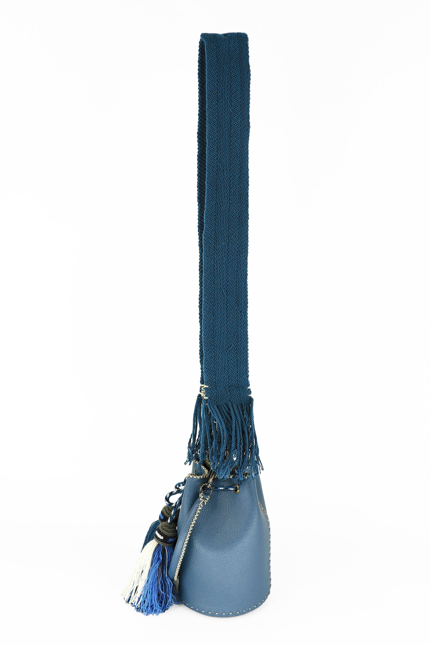 APÜNÜ BUCKET BAG X-SMALL / TEAL BLUE - TAUPE #360019