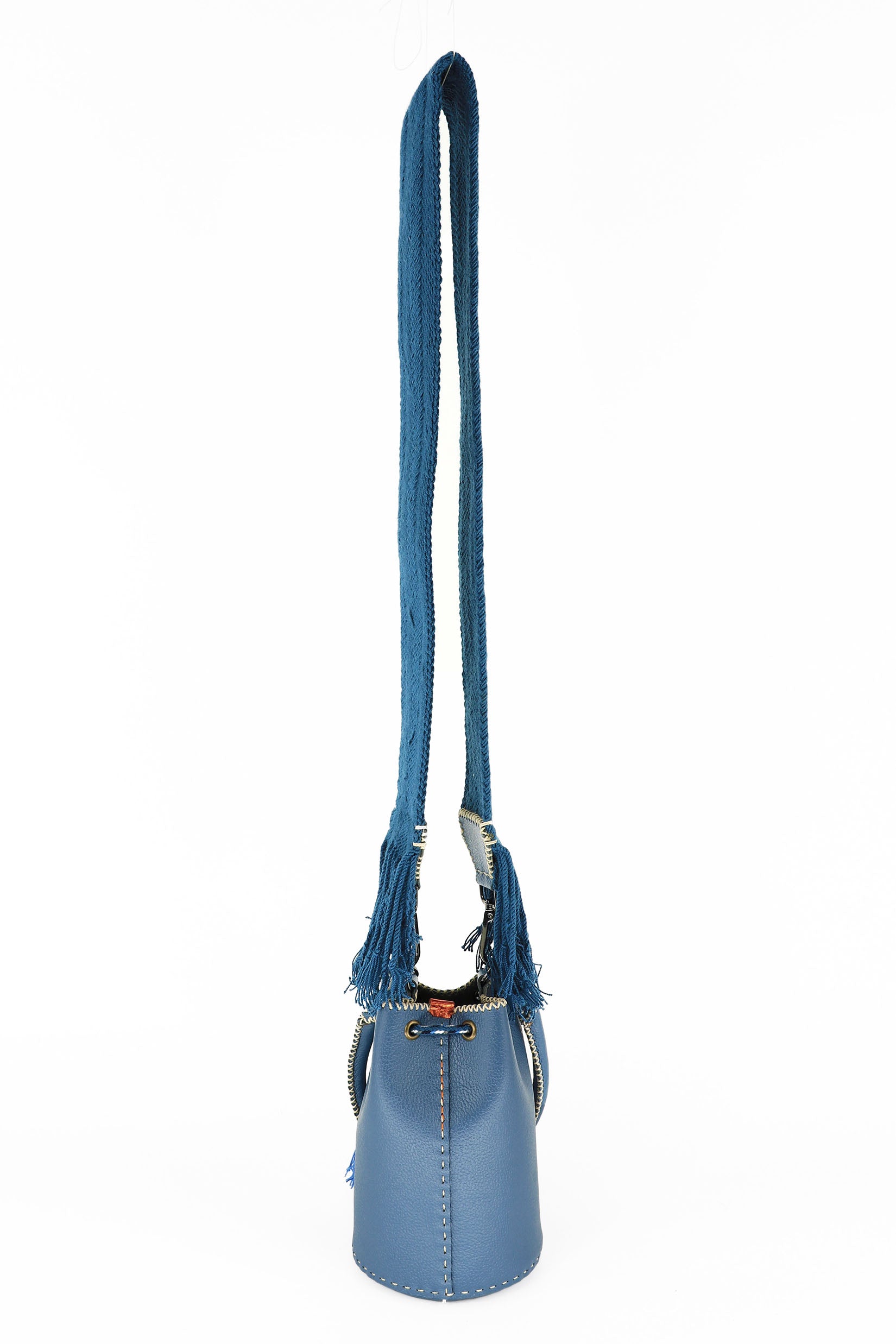 APÜNÜ BUCKET BAG X-SMALL / TEAL BLUE - TAUPE #360019