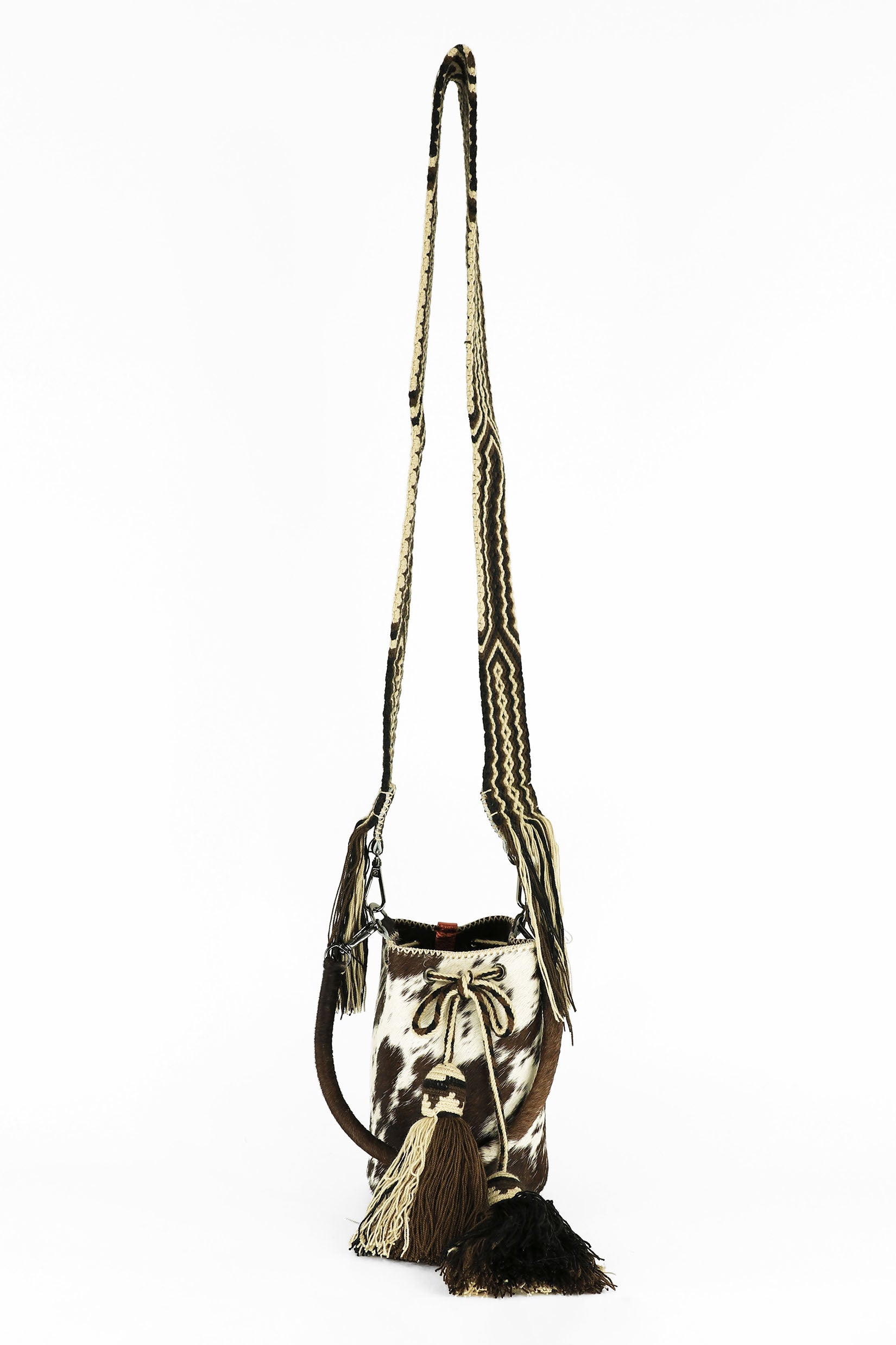 APÜNÜ BUCKET BAG X-SMALL FURRY / DRK BRW & WHI - DRK BRW #350021
