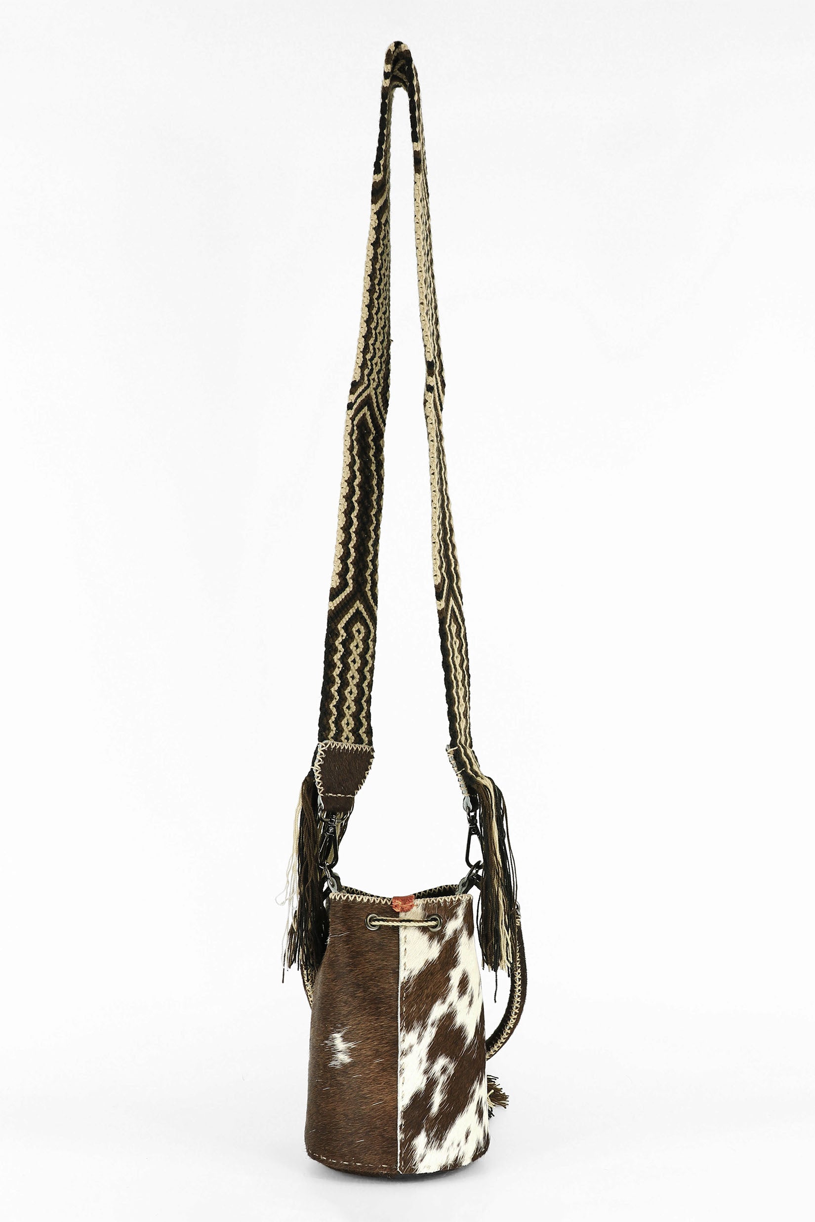 APÜNÜ BUCKET BAG X-SMALL FURRY / DRK BRW & WHI - DRK BRW #350021
