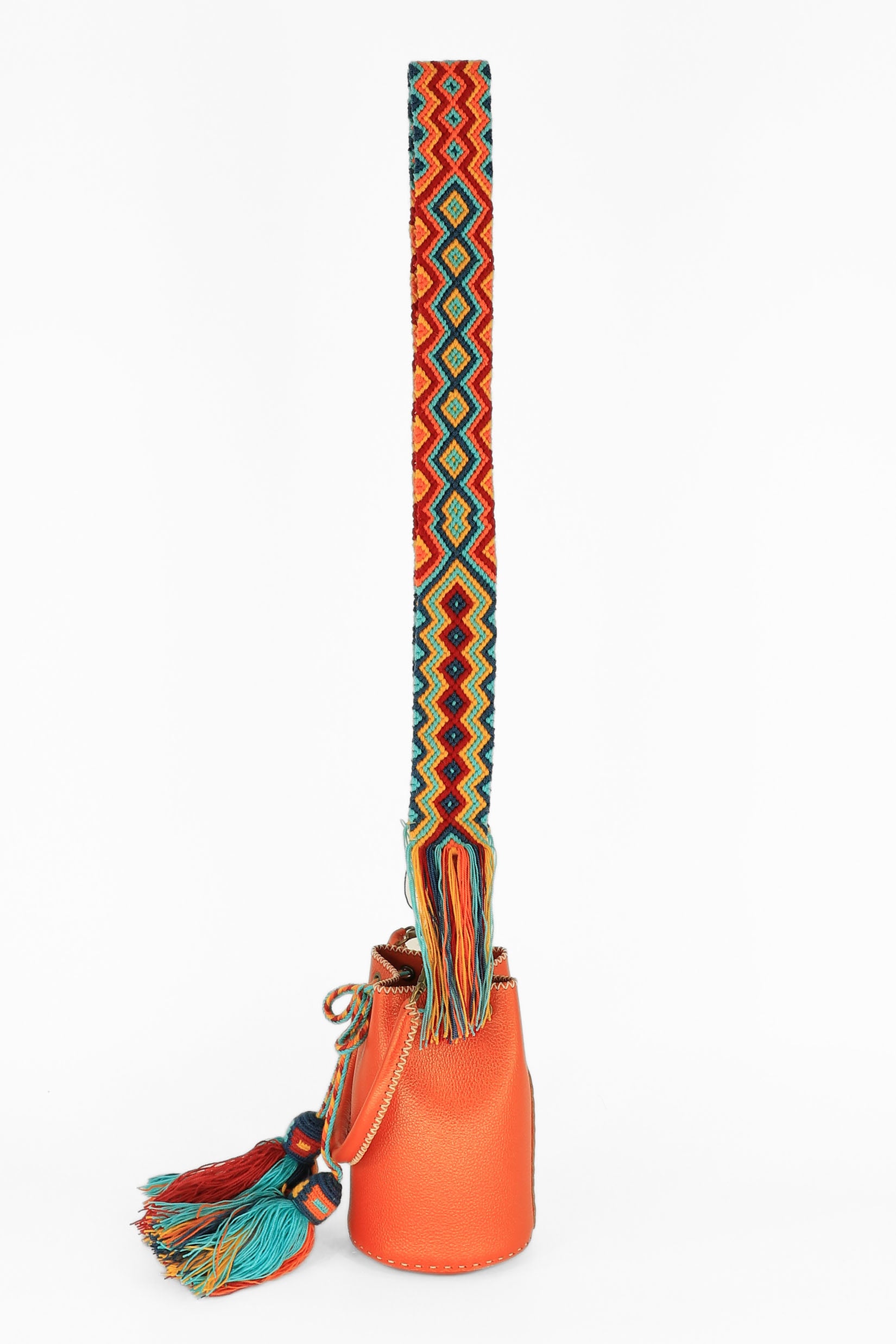 APÜNÜ BUCKET BAG X-SMALL CROCO / ORANGE - ORANGE #360021