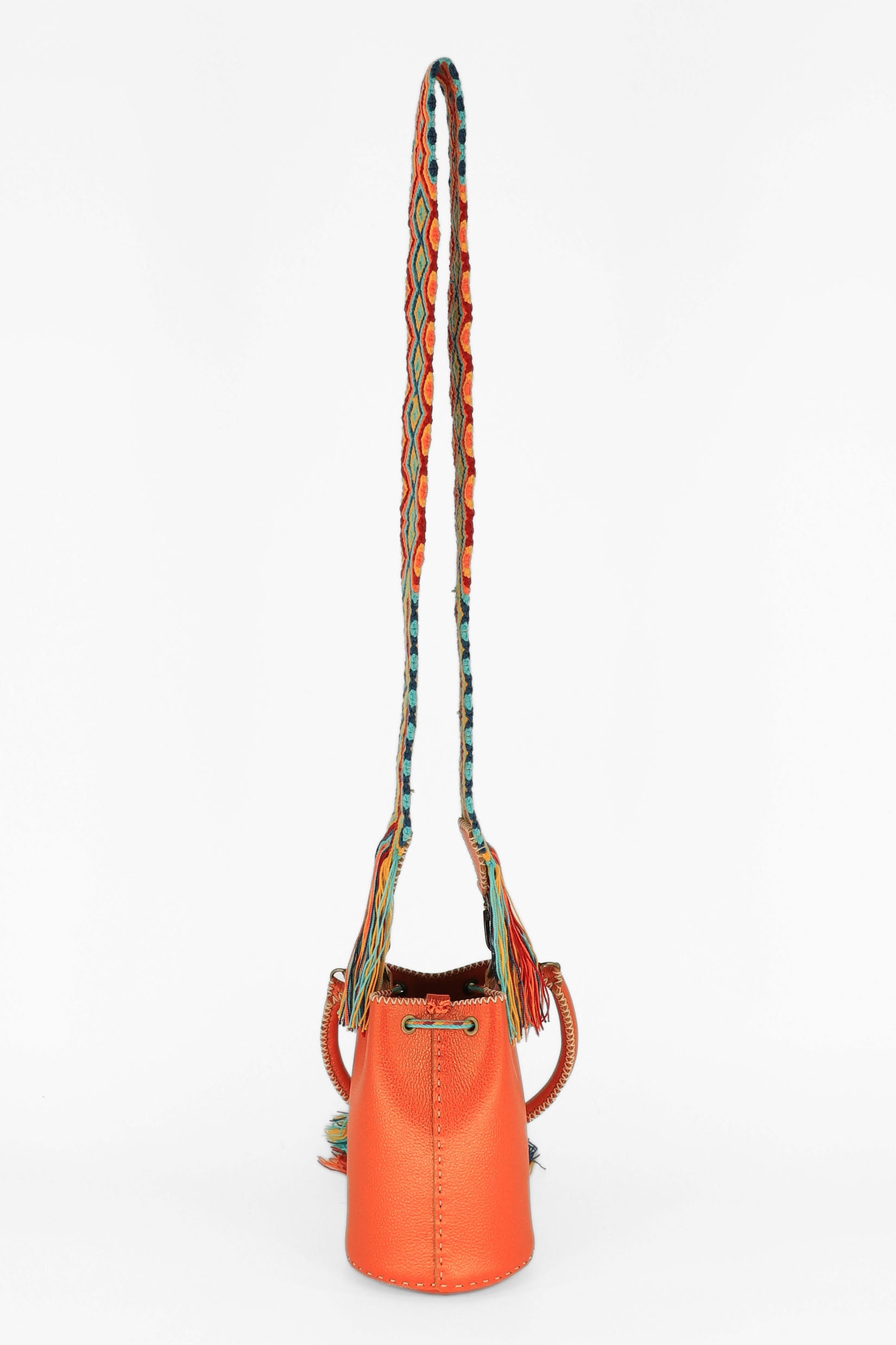 APÜNÜ BUCKET BAG X-SMALL CROCO / ORANGE - ORANGE #360021