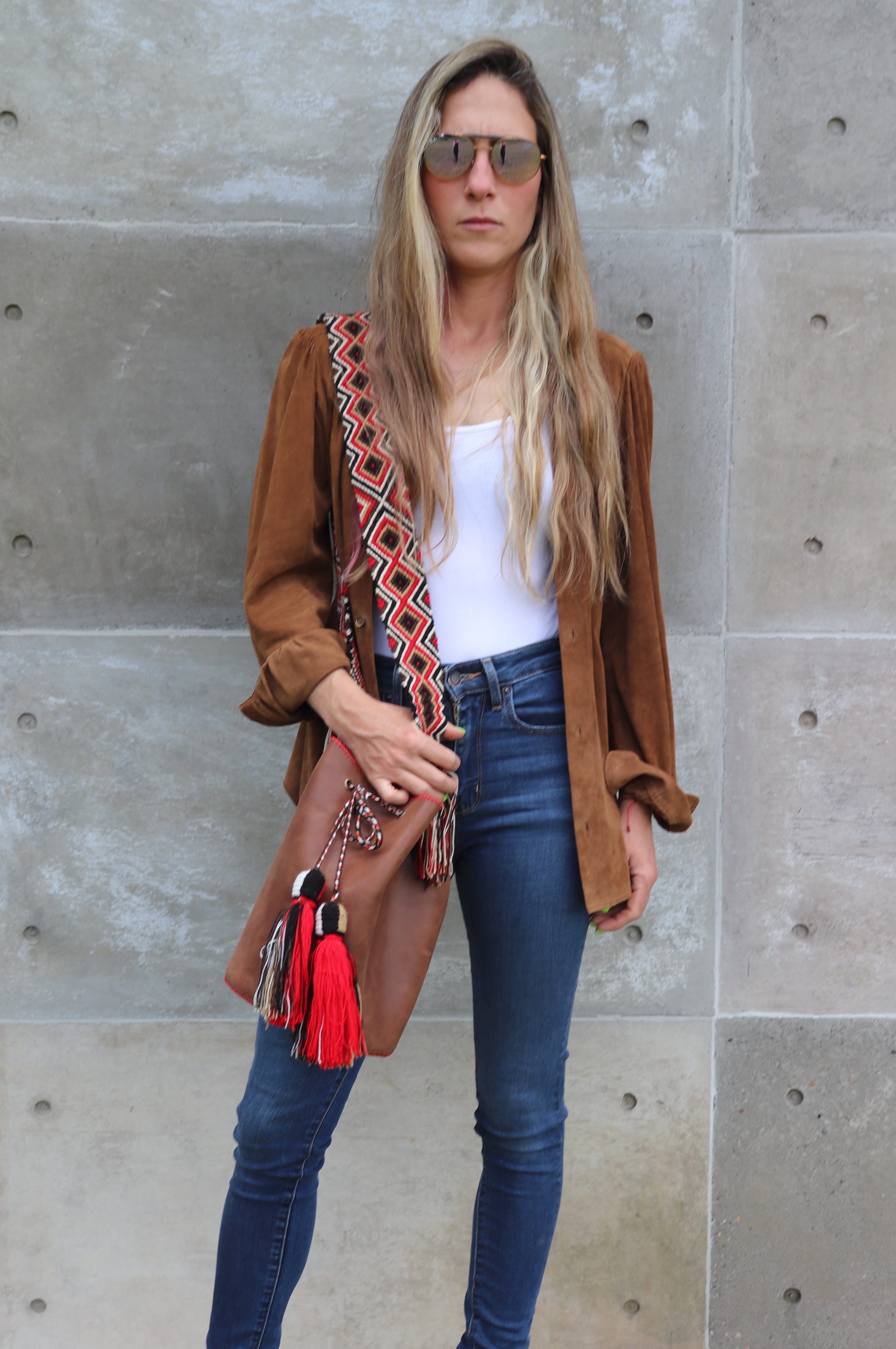APÜNÜ BUCKET BAG LARGE FURRY / CARM&WH - BEIGE #100008