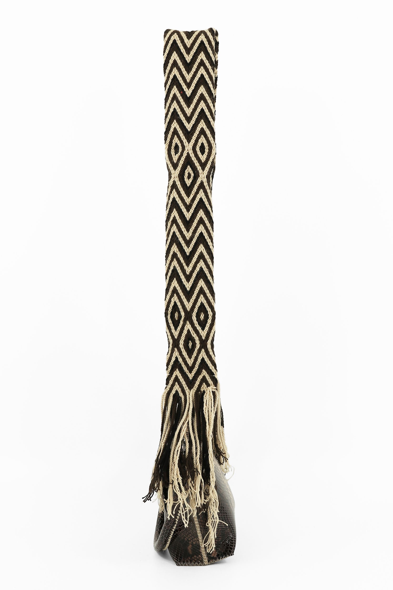 PIAMA TOTE BAG X-SMALL / PYTHON DRK BRW - BEIGE #340019