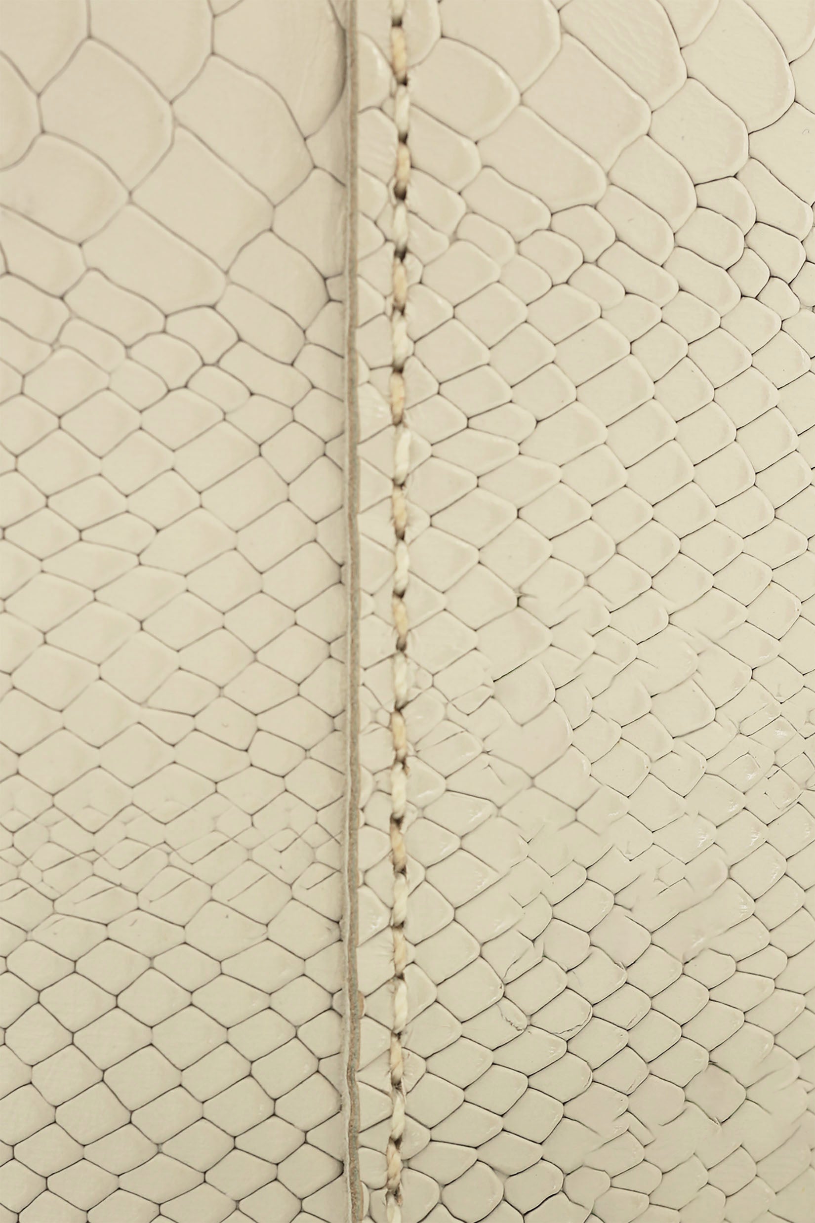 APÜNÜ BUCKET BAG SMALL / MINI CROCO PATTERN OFF WHITE - LIGHT BEIGE #120049