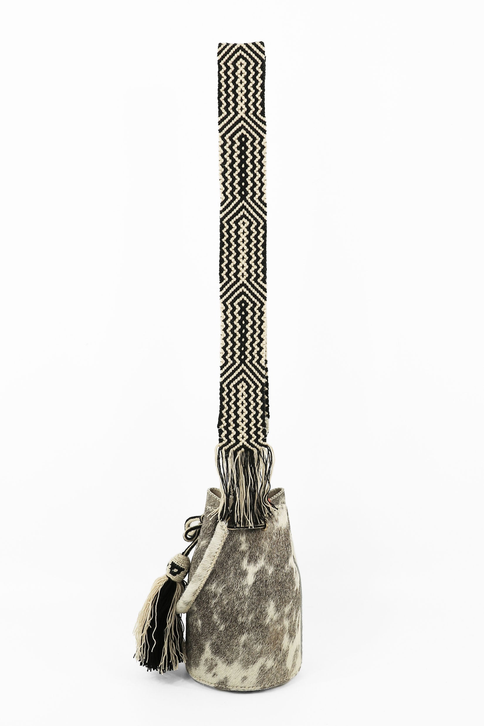 APÜNÜ BUCKET BAG SMALL FURRY / TAUPE&WHI - BEIGE #130022