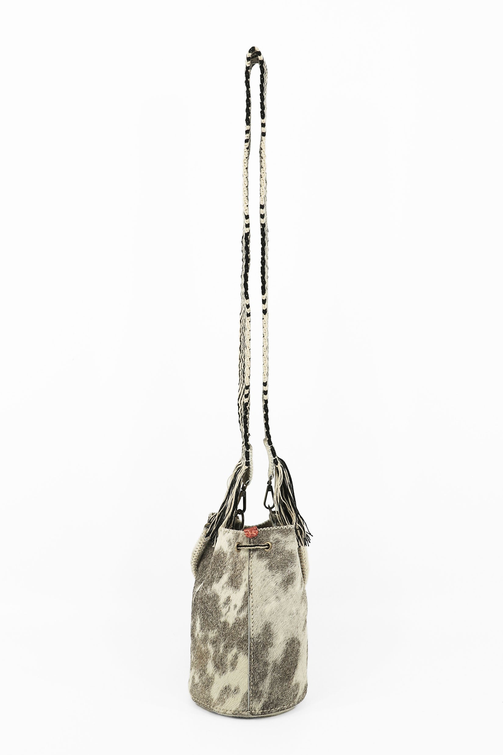 APÜNÜ BUCKET BAG SMALL FURRY / TAUPE&WHI - BEIGE #130022