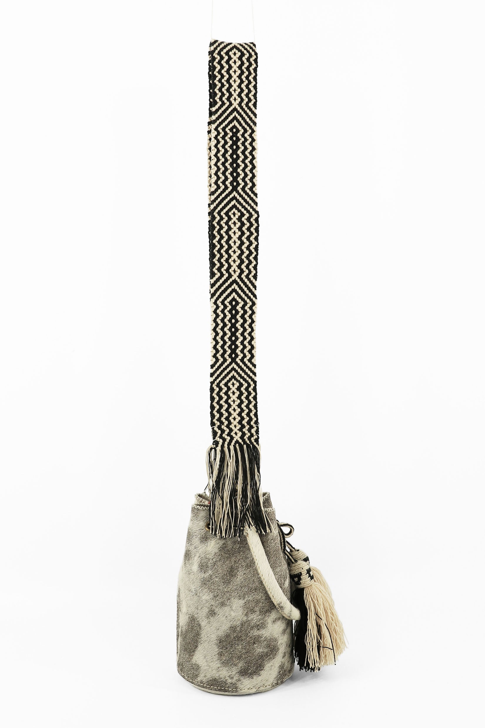 APÜNÜ BUCKET BAG SMALL FURRY / TAUPE&WHI - BEIGE #130022