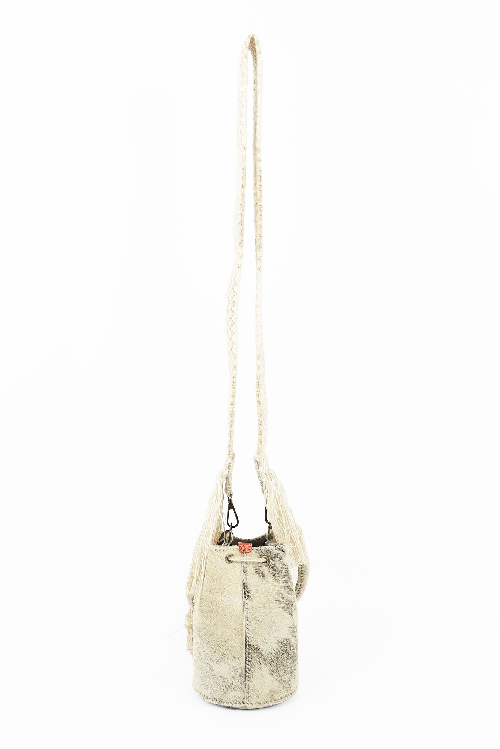 APÜNÜ BUCKET BAG X-SMALL FURRY / TAUPE & WHI - BEIGE #350023