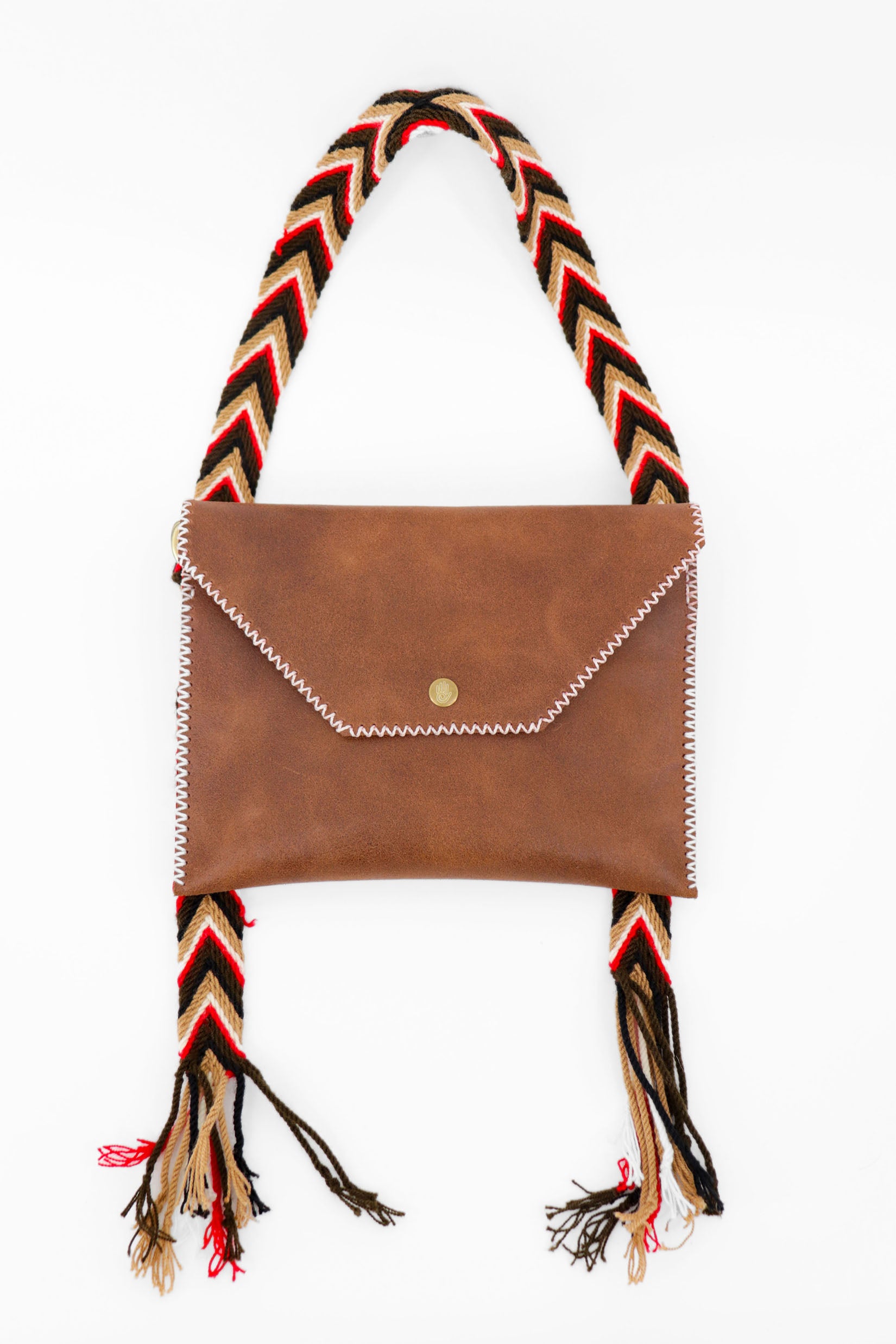 PIAMA TOTE BAG FLAT X-SMALL / BRW - RED #300011