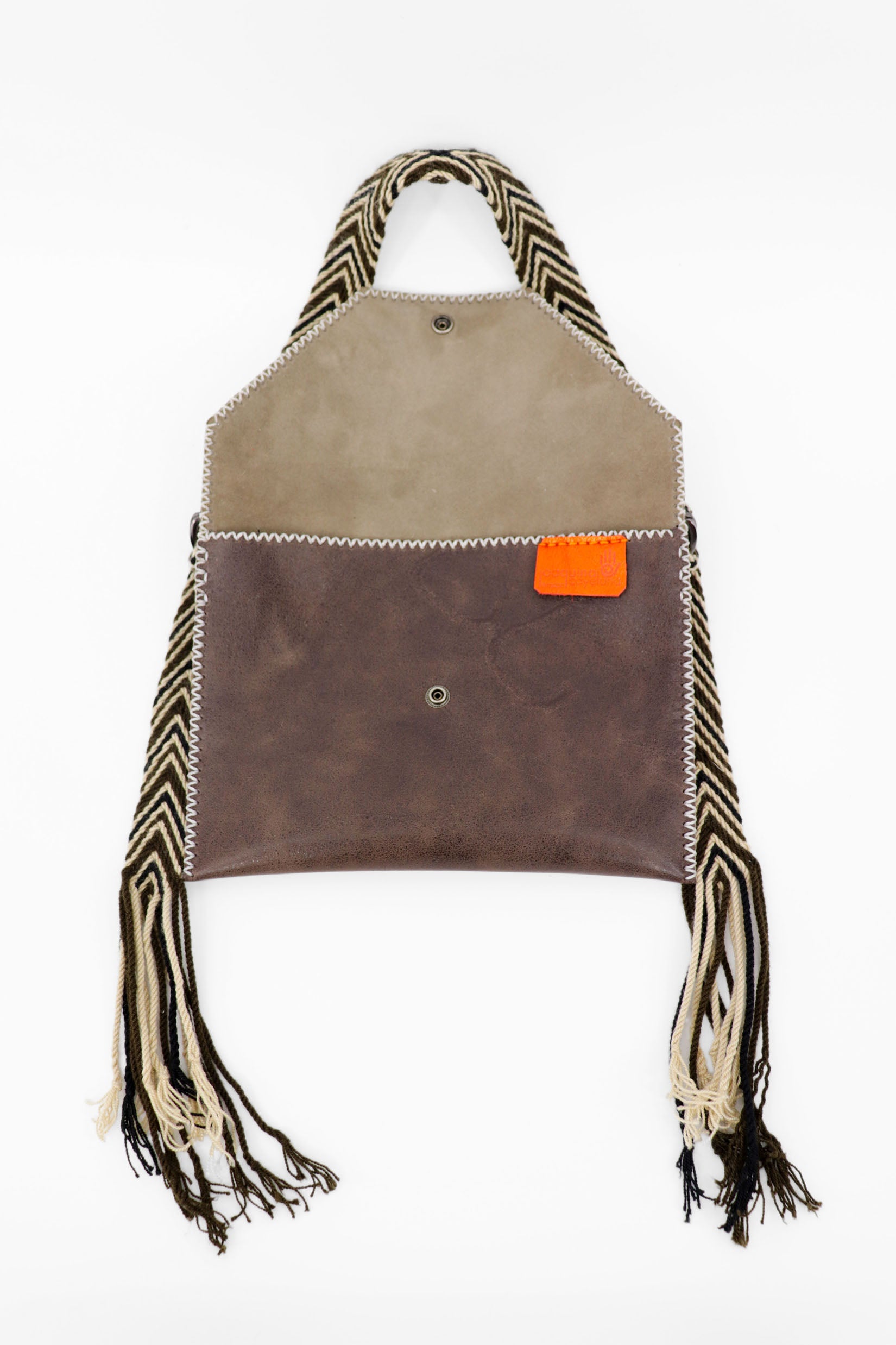 PIAMA TOTE BAG FLAT X-SMALL / DRK BRW - DRK BEIGE #300007