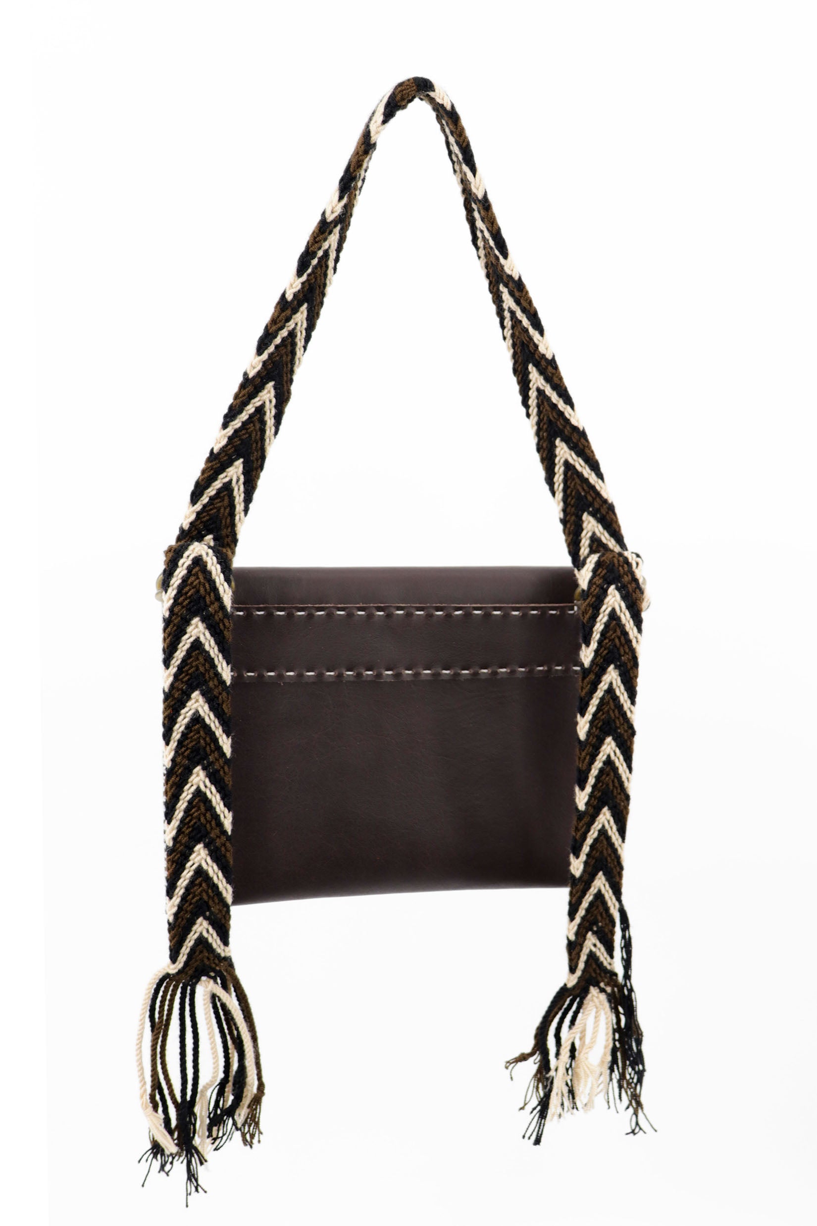 PIAMA TOTE BAG FLAT X-SMALL / DRK BRW - LIGHT BEIGE #300012