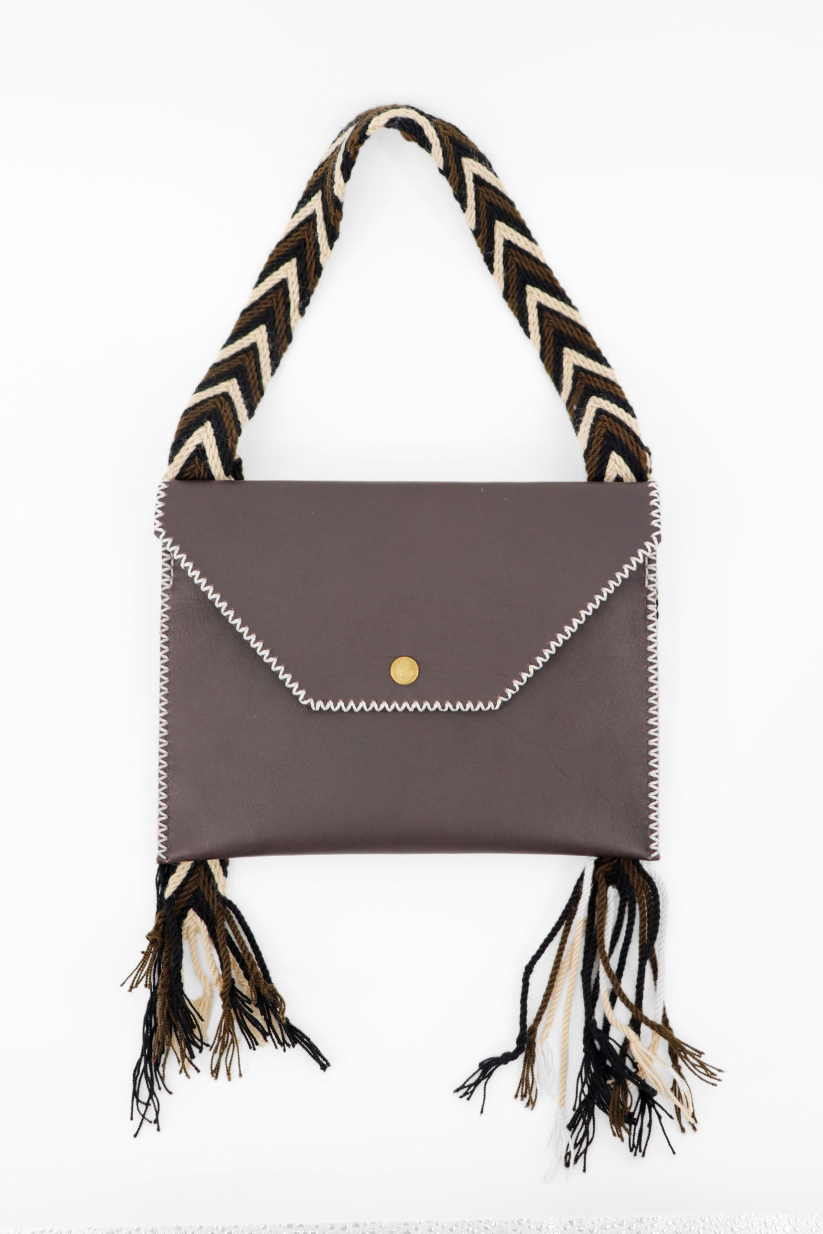 PIAMA TOTE BAG FLAT X-SMALL / DRK BRW - LIGHT BEIGE #300012