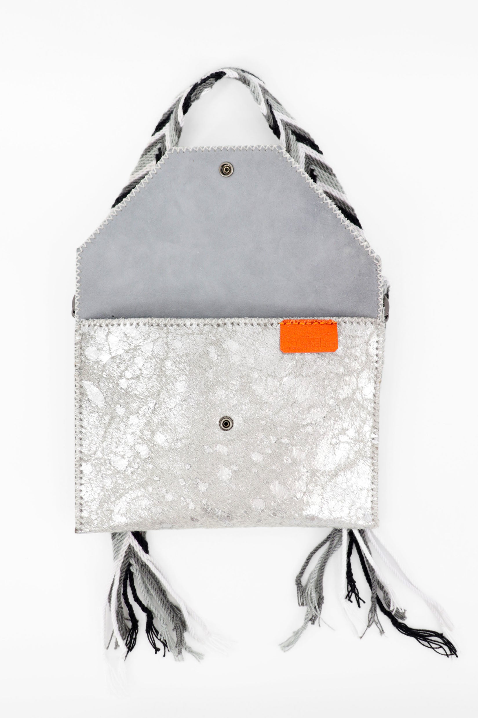 PIAMA TOTE BAG FLAT X-SMALL FURRY / SILVER - LIGHT GRAY #320001