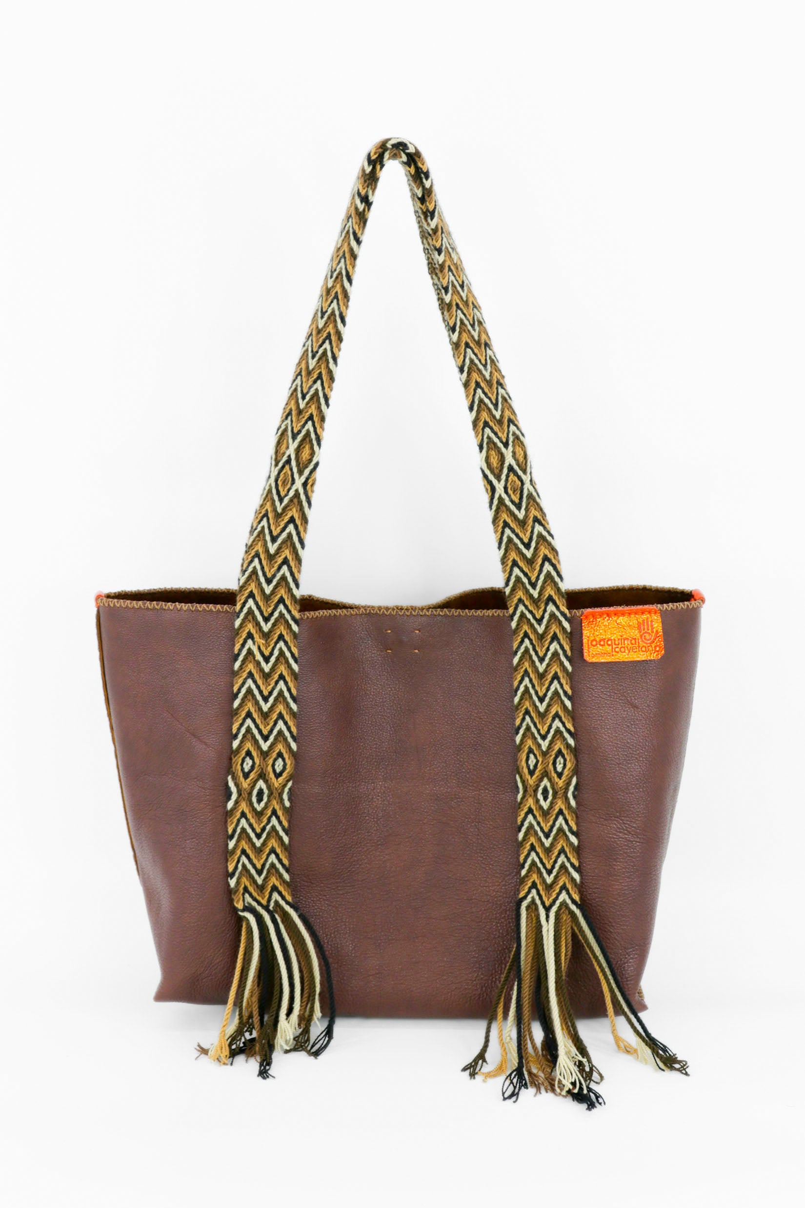 PIAMA TOTE BAG LARGE / DRK COL BRW - DRK BRW #160001