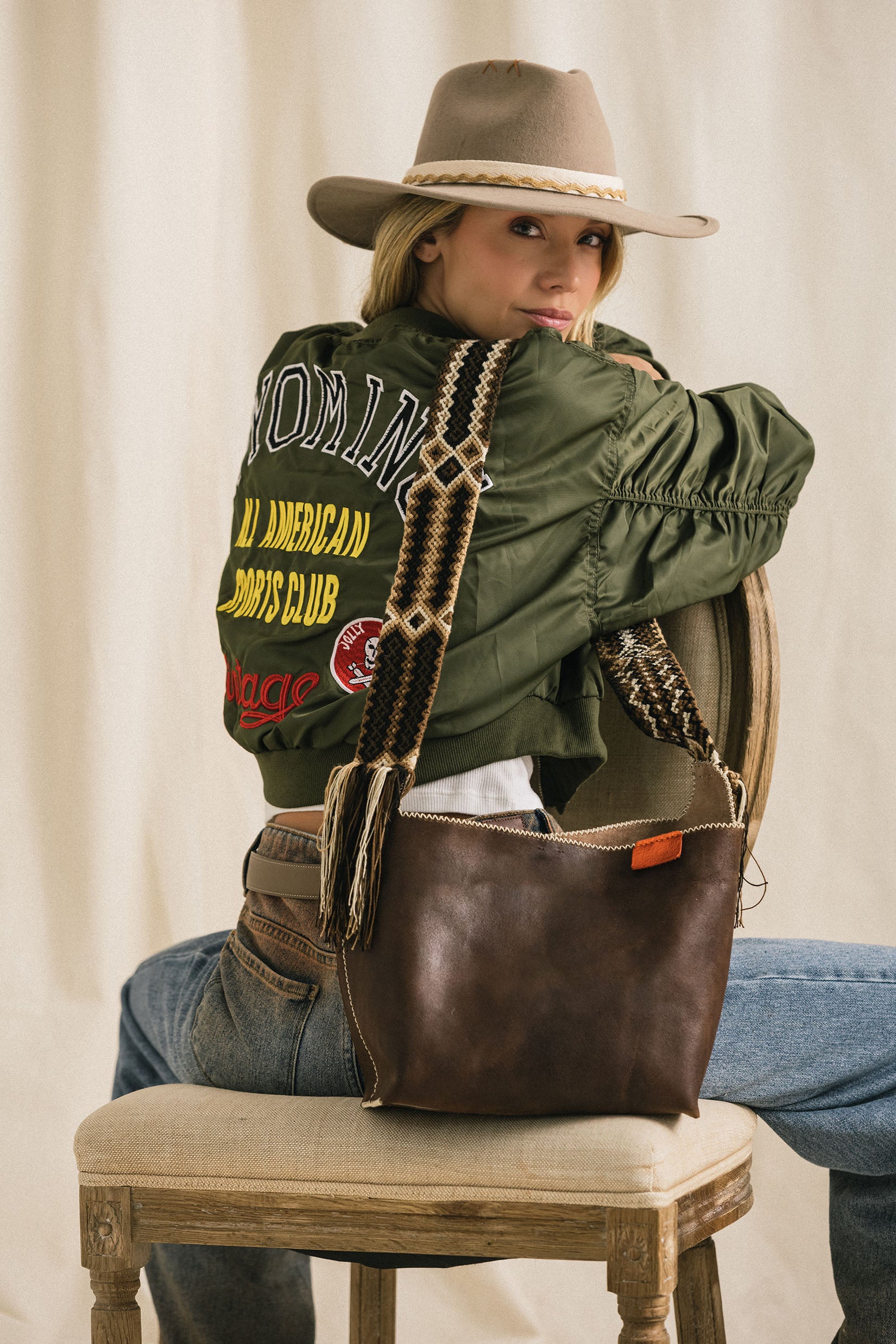 PIAMA TOTE BAG MEDIUM / BRW - DRK BEIGE #200021