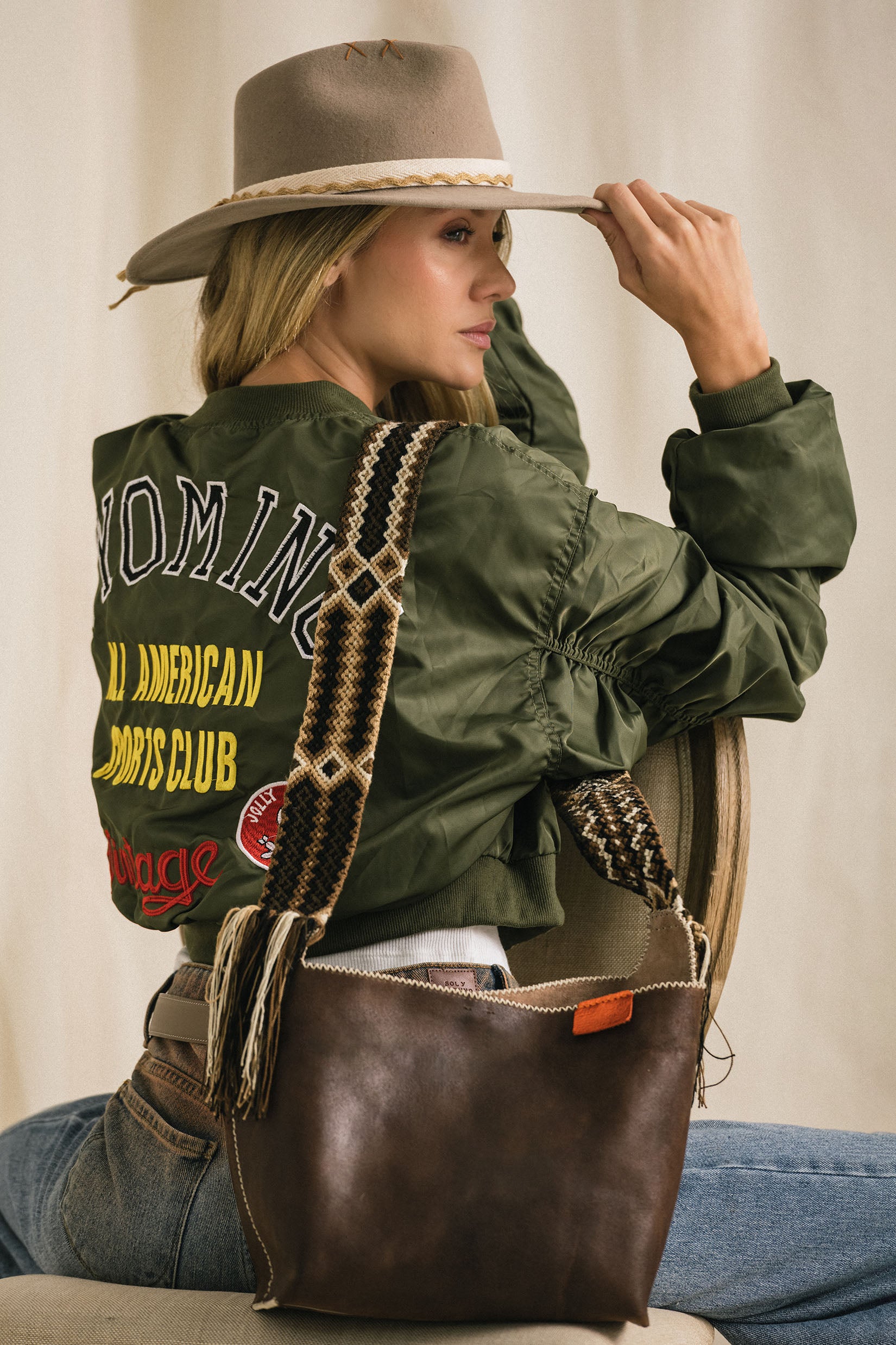 PIAMA TOTE BAG MEDIUM / BRW - DRK BEIGE #200021