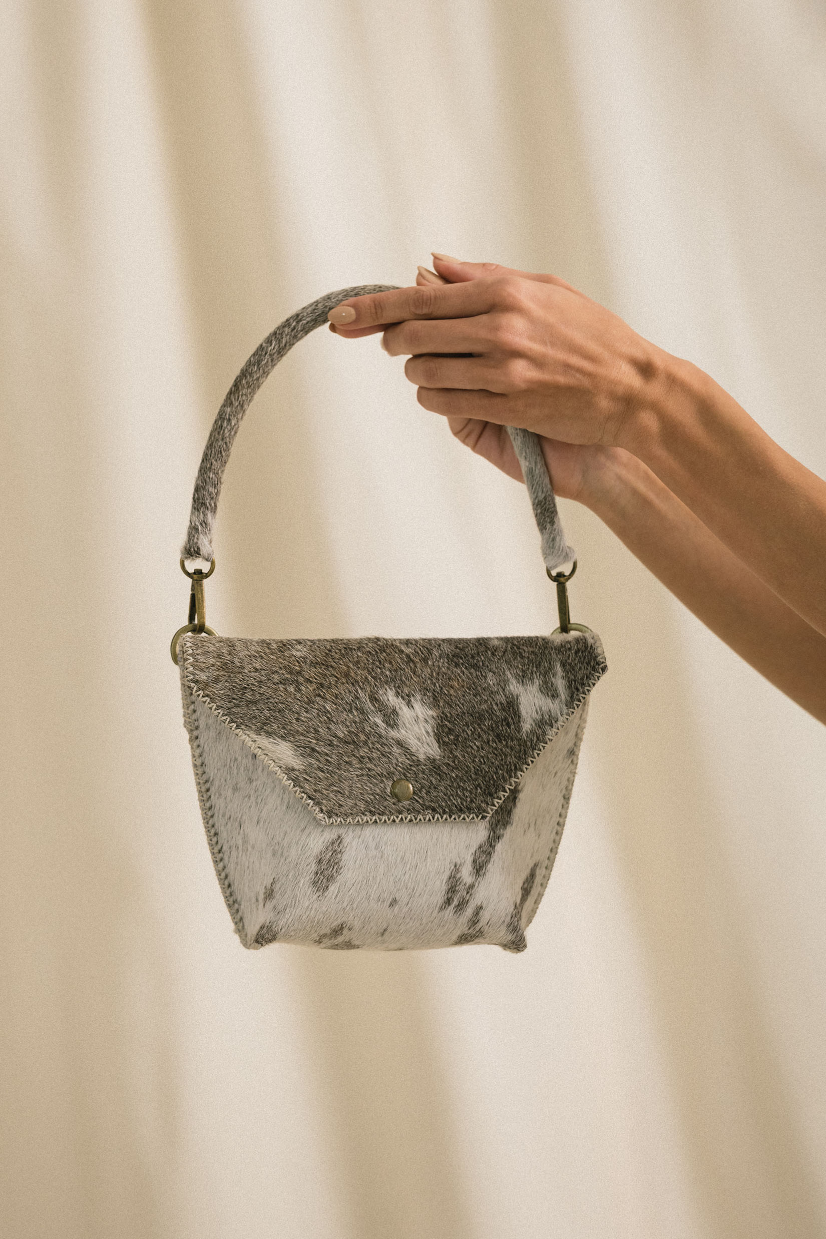 PIAMA TOTE BAG X-SMALL FURRY / TAUPE&WHI - BEIGE #330016